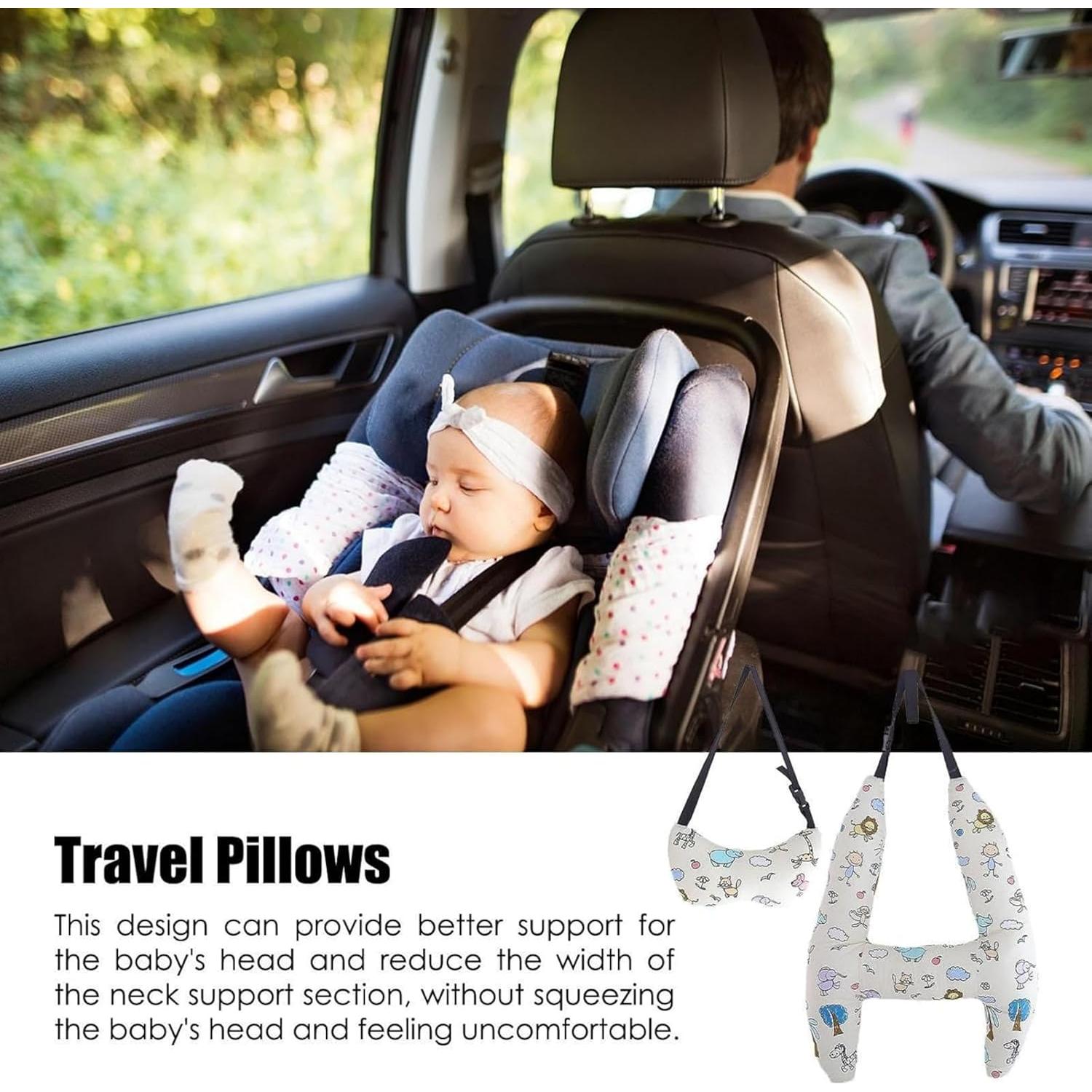 Almohada de Viaje para Niños MCNULGUR Forma de H 71x56 cm