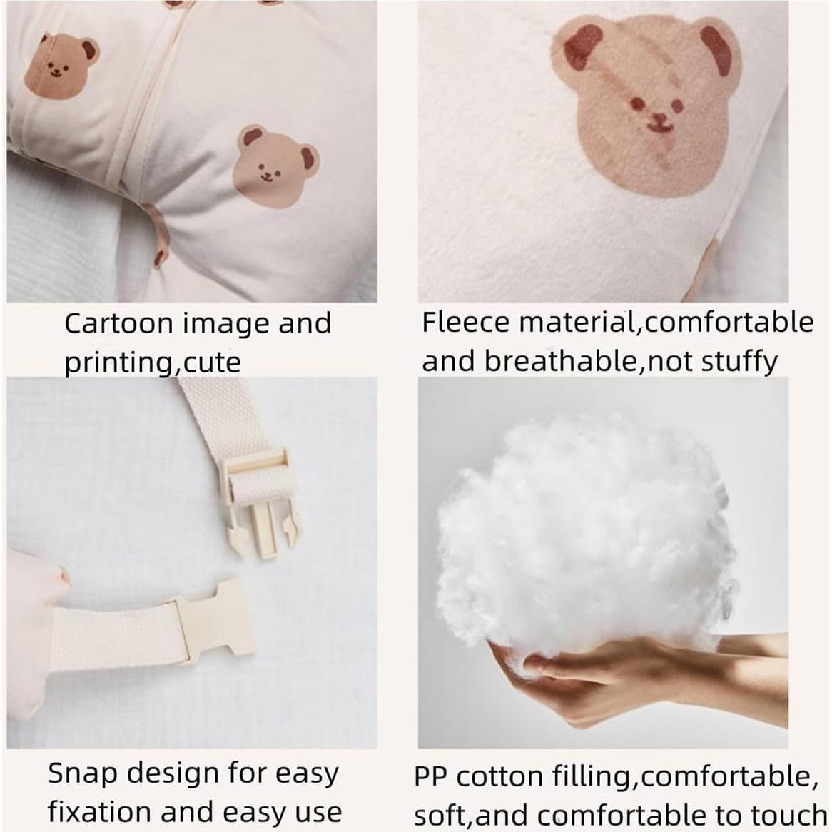 Almohada de Viaje para Niños MCNULGUR Forma de H 71x56 cm