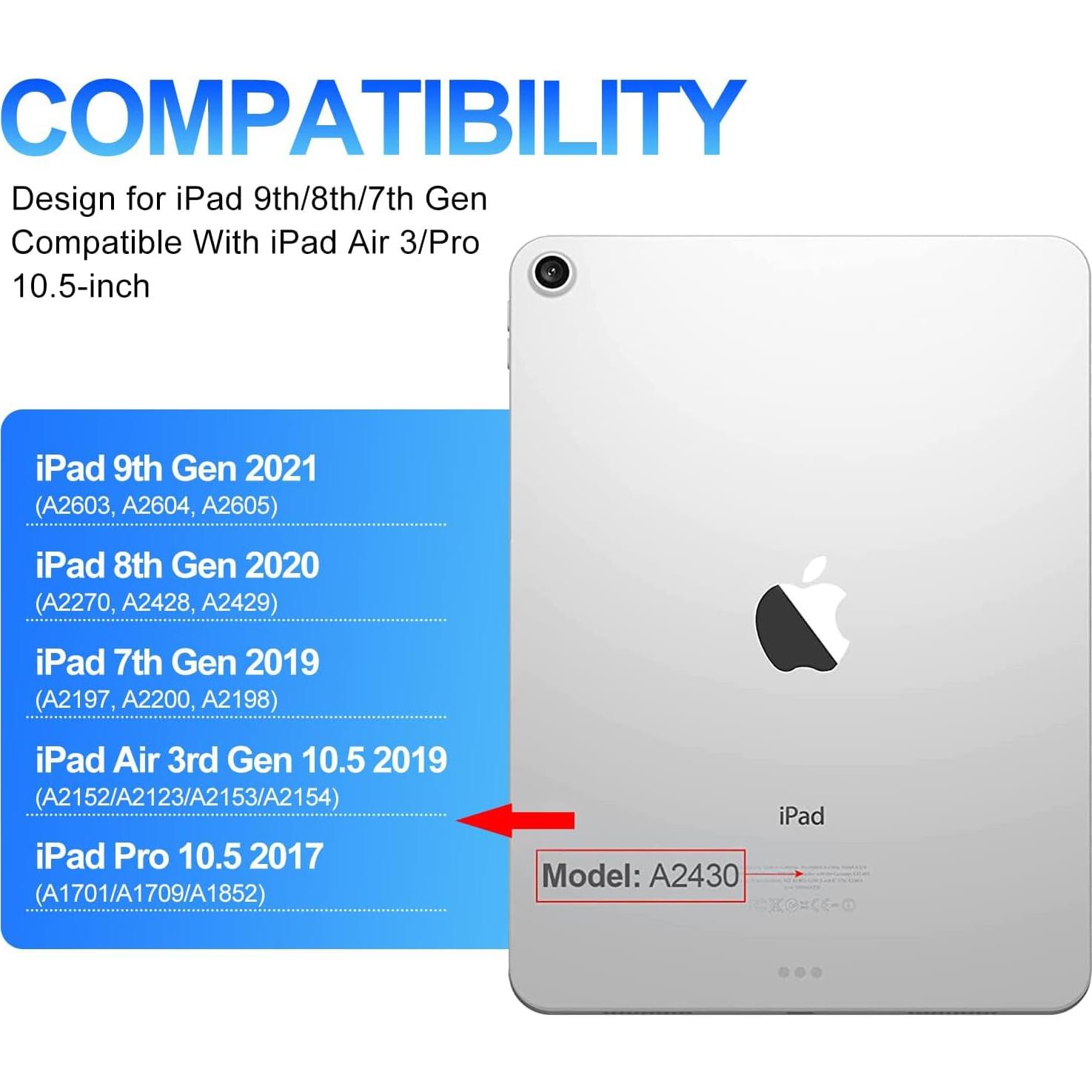 Funda Teclado Táctil D DINGRICH para iPad 10.2" y Pro 10.5"