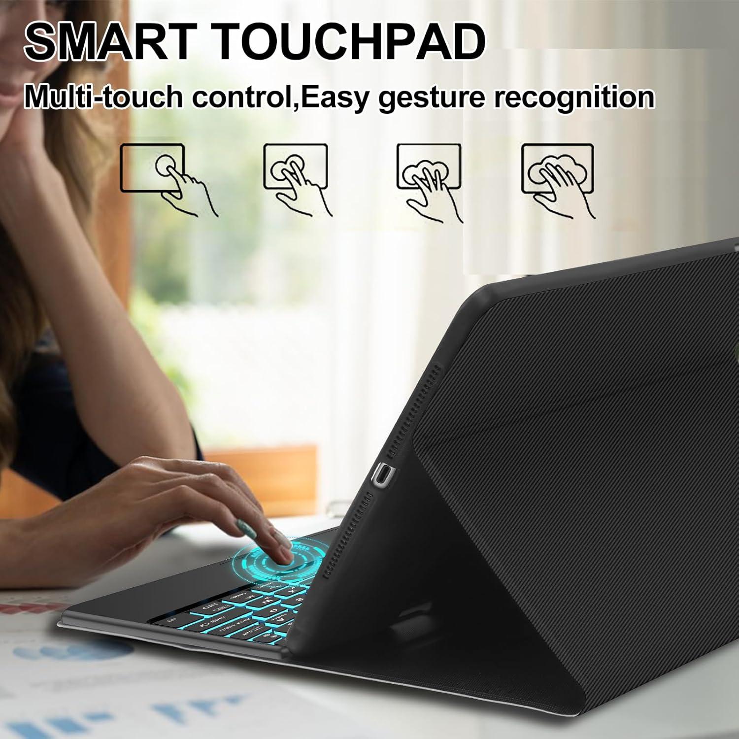 Funda Teclado Táctil D DINGRICH para iPad 10.2" y Pro 10.5"