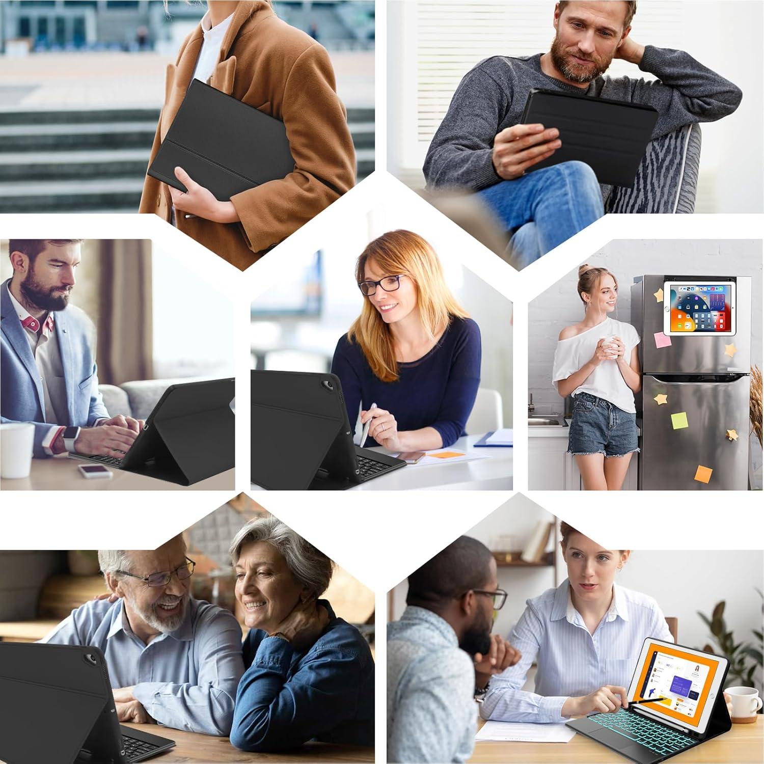 Funda Teclado Táctil D DINGRICH para iPad 10.2" y Pro 10.5"