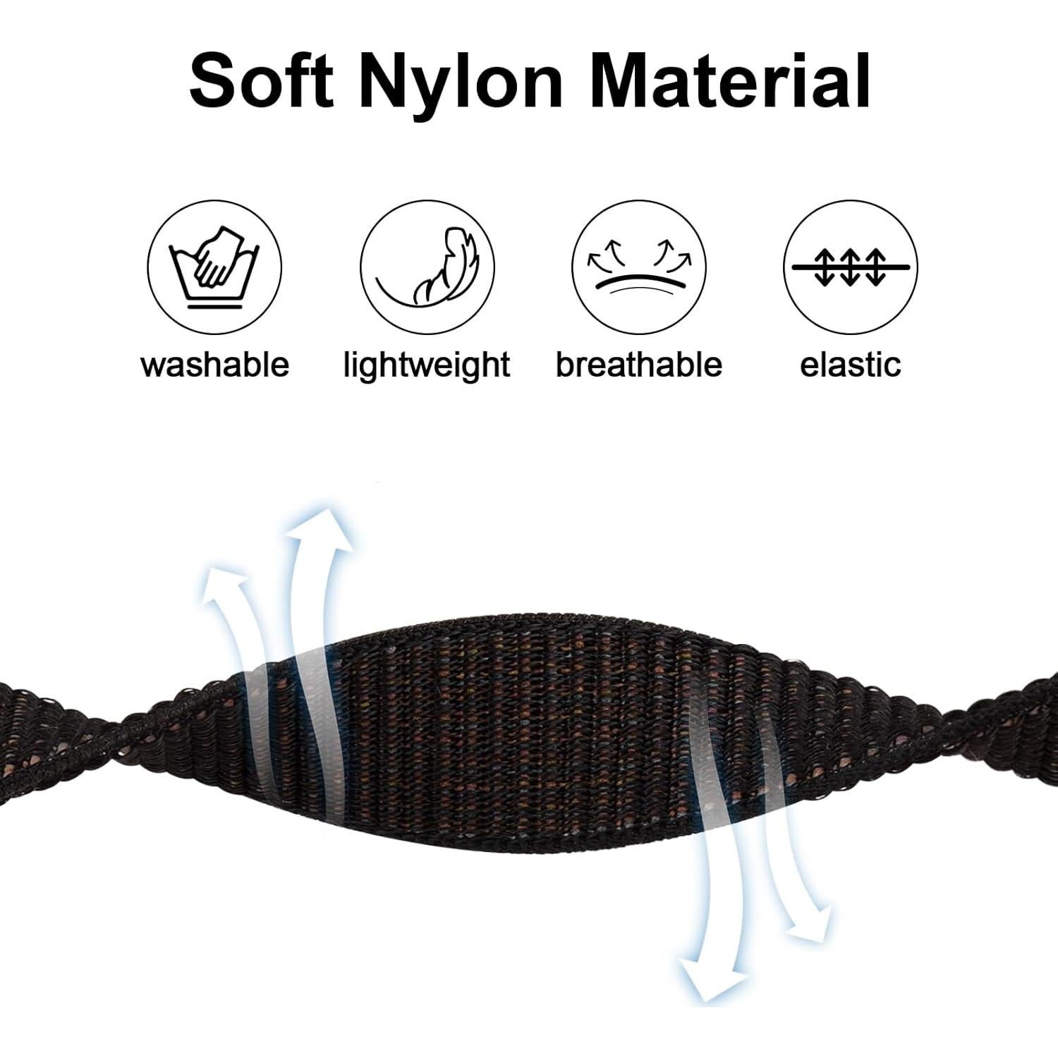 Pulsera Ajustable Vancle para AirTag - Nylon Negro 100-188 mm