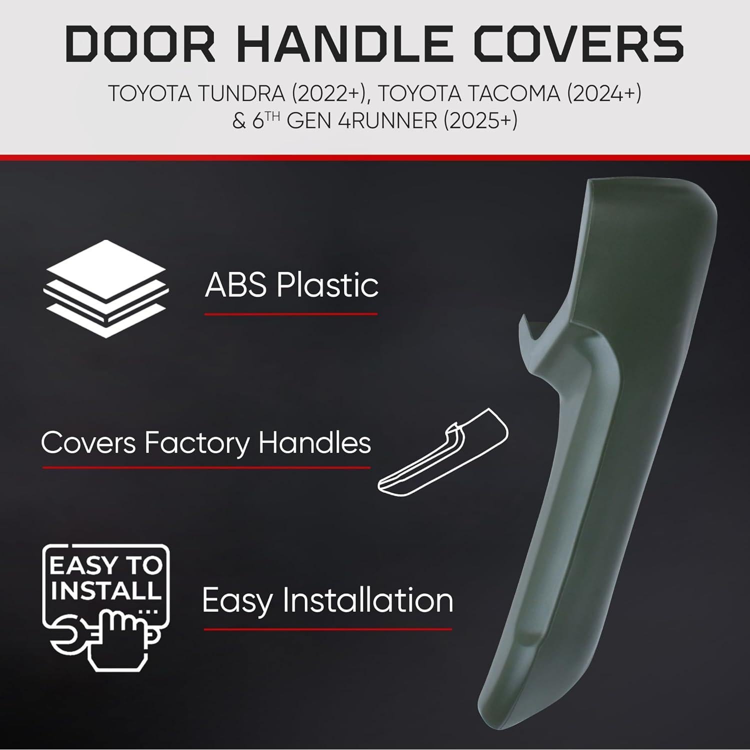 Cubiertas de Manijas de Puerta AJT DESIGN para Toyota Tundra, Tacoma y 4Runner - Verde Militar