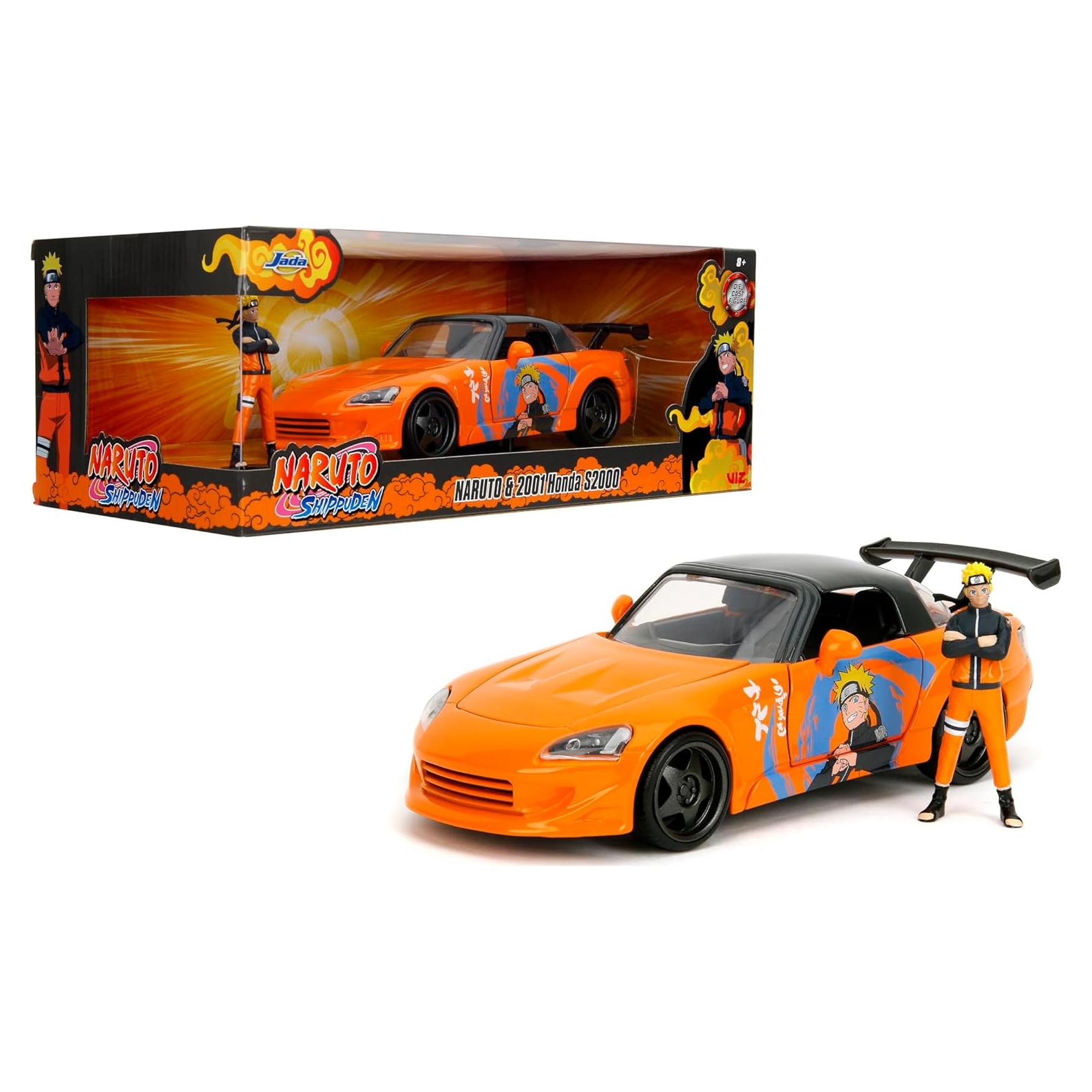 Honda S2000 2001 Jada Toys con figura de Naruto - Escala 1:24