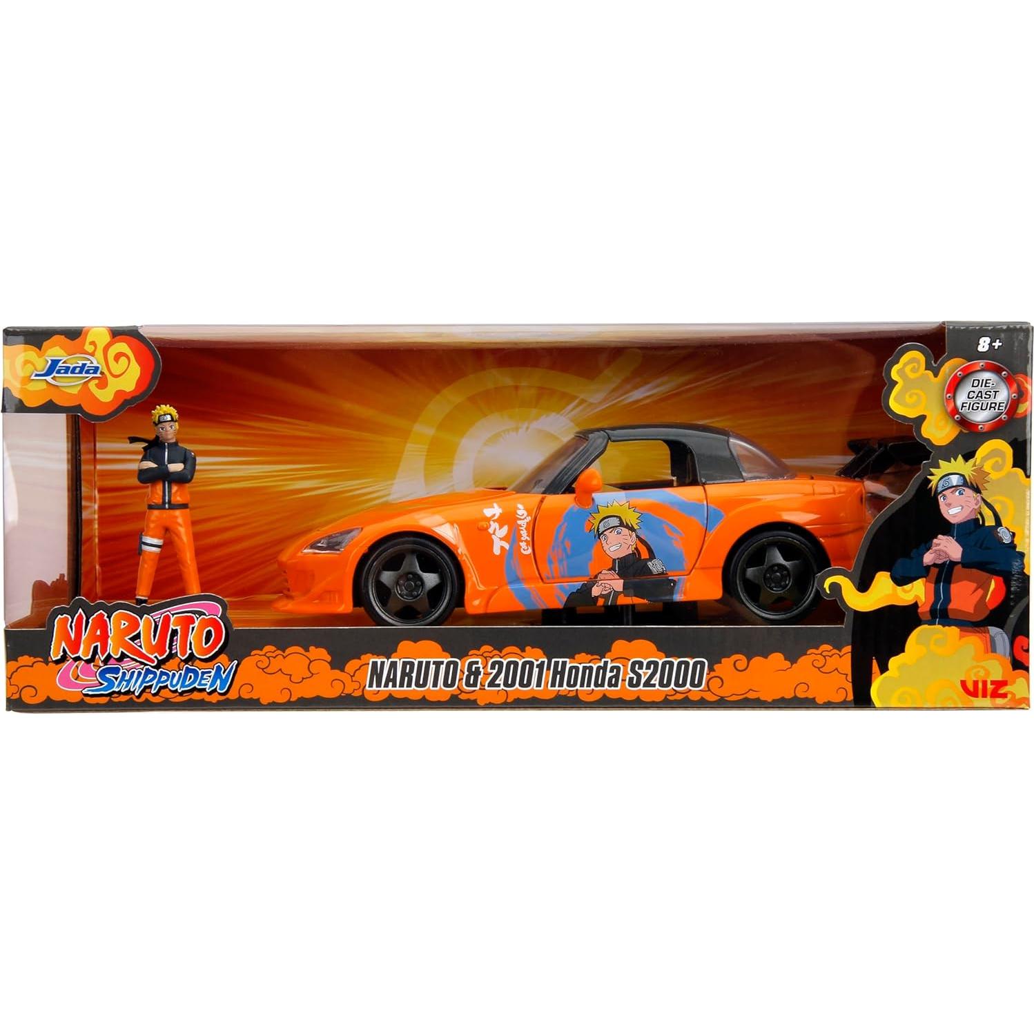 Honda S2000 2001 Jada Toys con figura de Naruto - Escala 1:24
