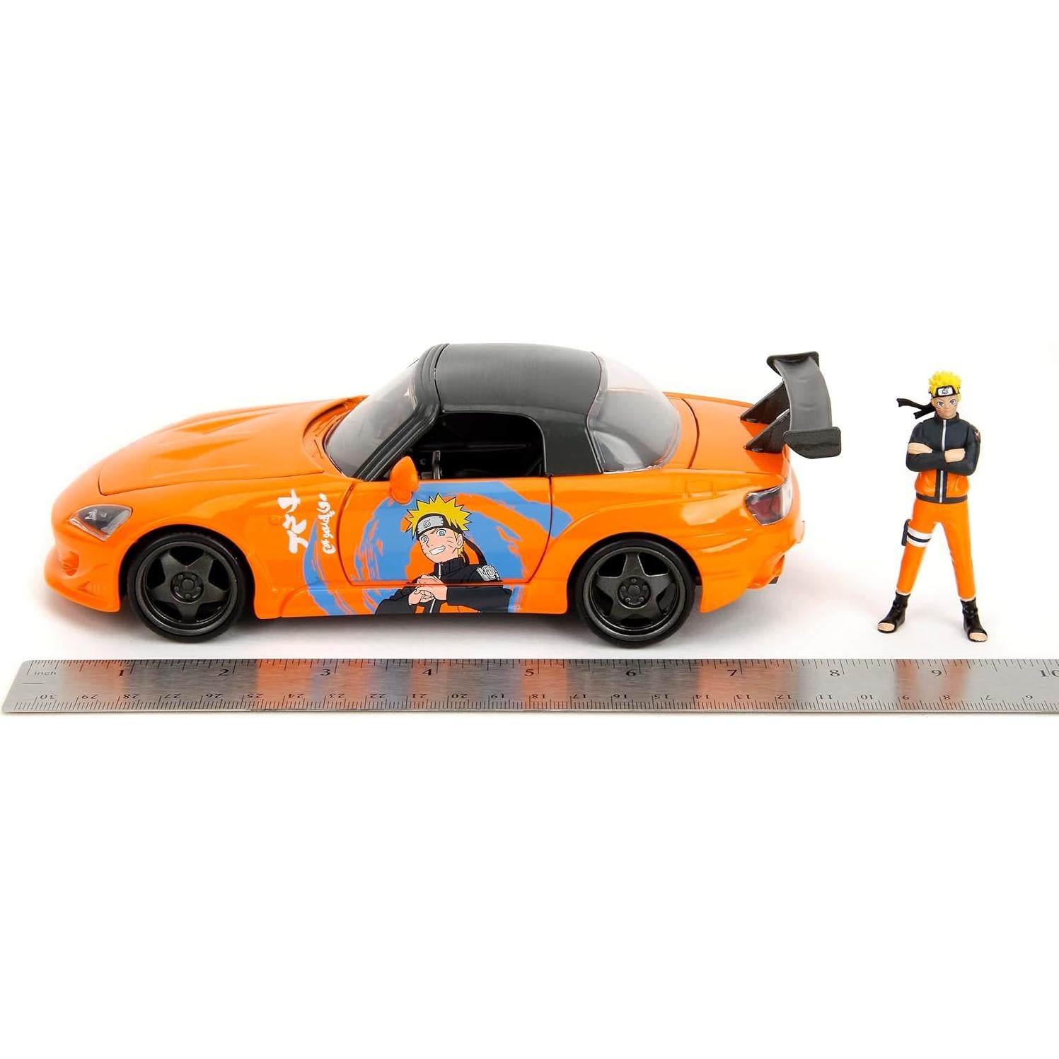 Honda S2000 2001 Jada Toys con figura de Naruto - Escala 1:24