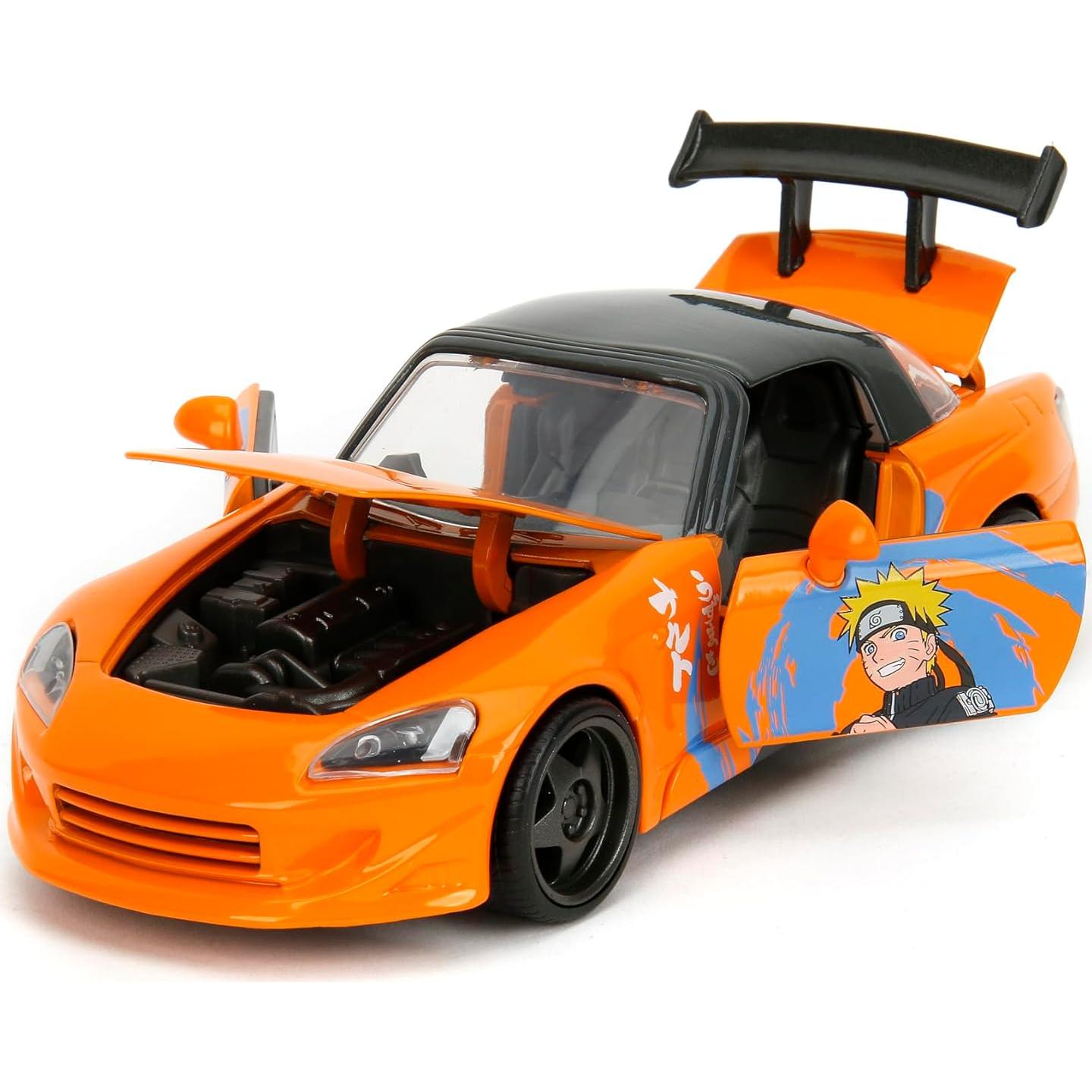 Honda S2000 2001 Jada Toys con figura de Naruto - Escala 1:24