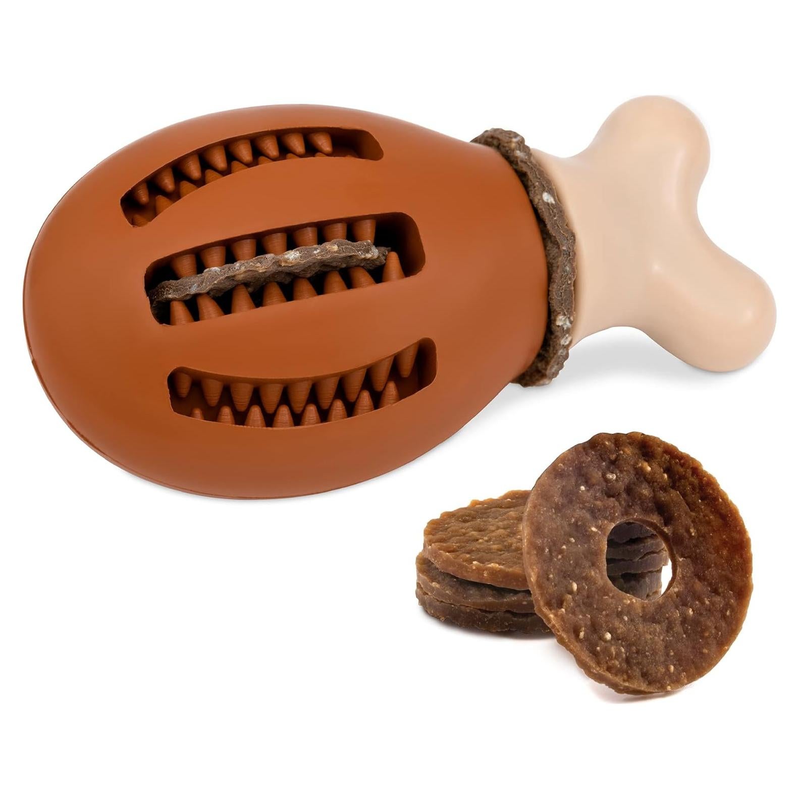 Juguete para Perros PetSafe Busy Buddy Chompin' Chicken - Caucho BPA libre - Interactivo con golosinas