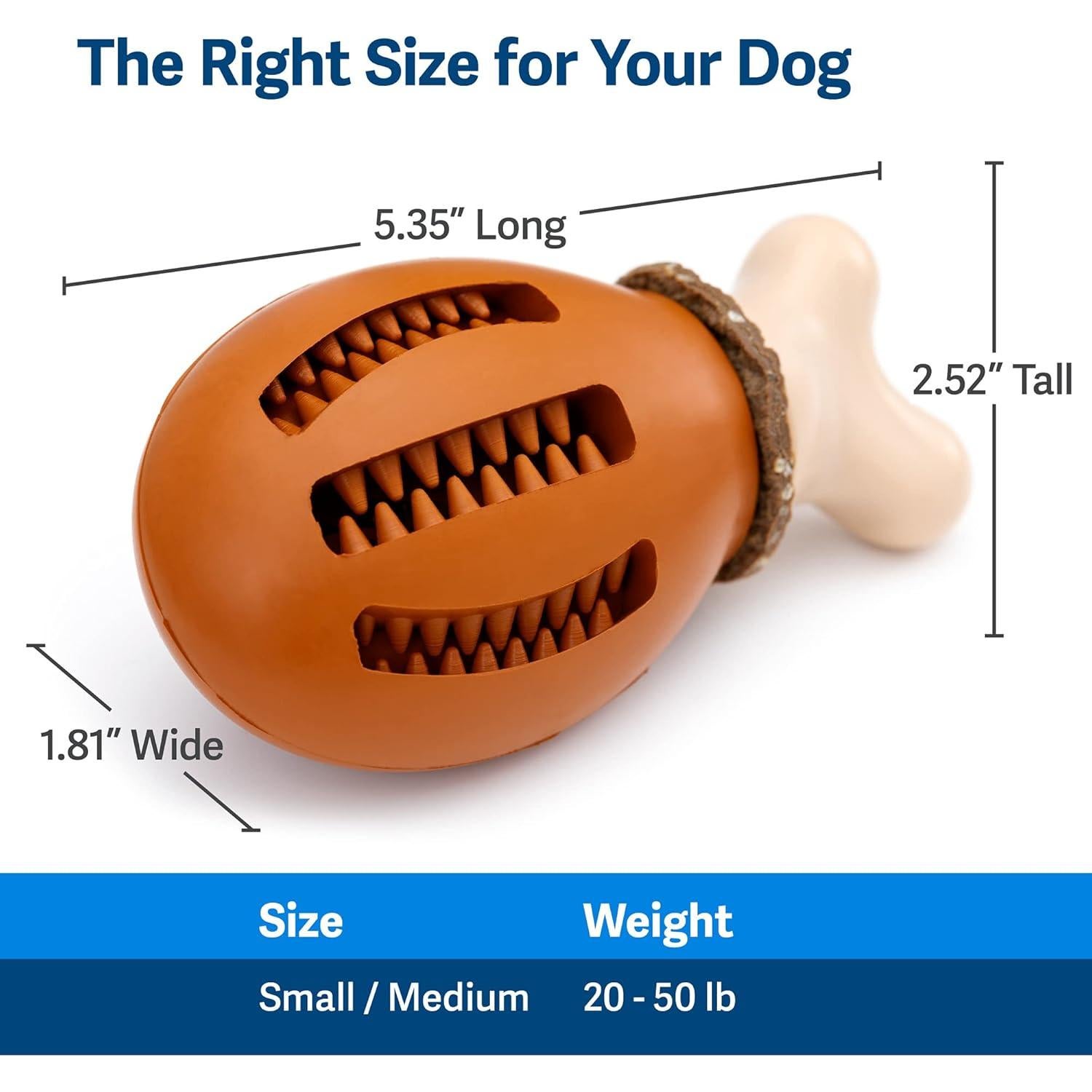 Juguete para Perros PetSafe Busy Buddy Chompin' Chicken - Caucho BPA libre - Interactivo con golosinas