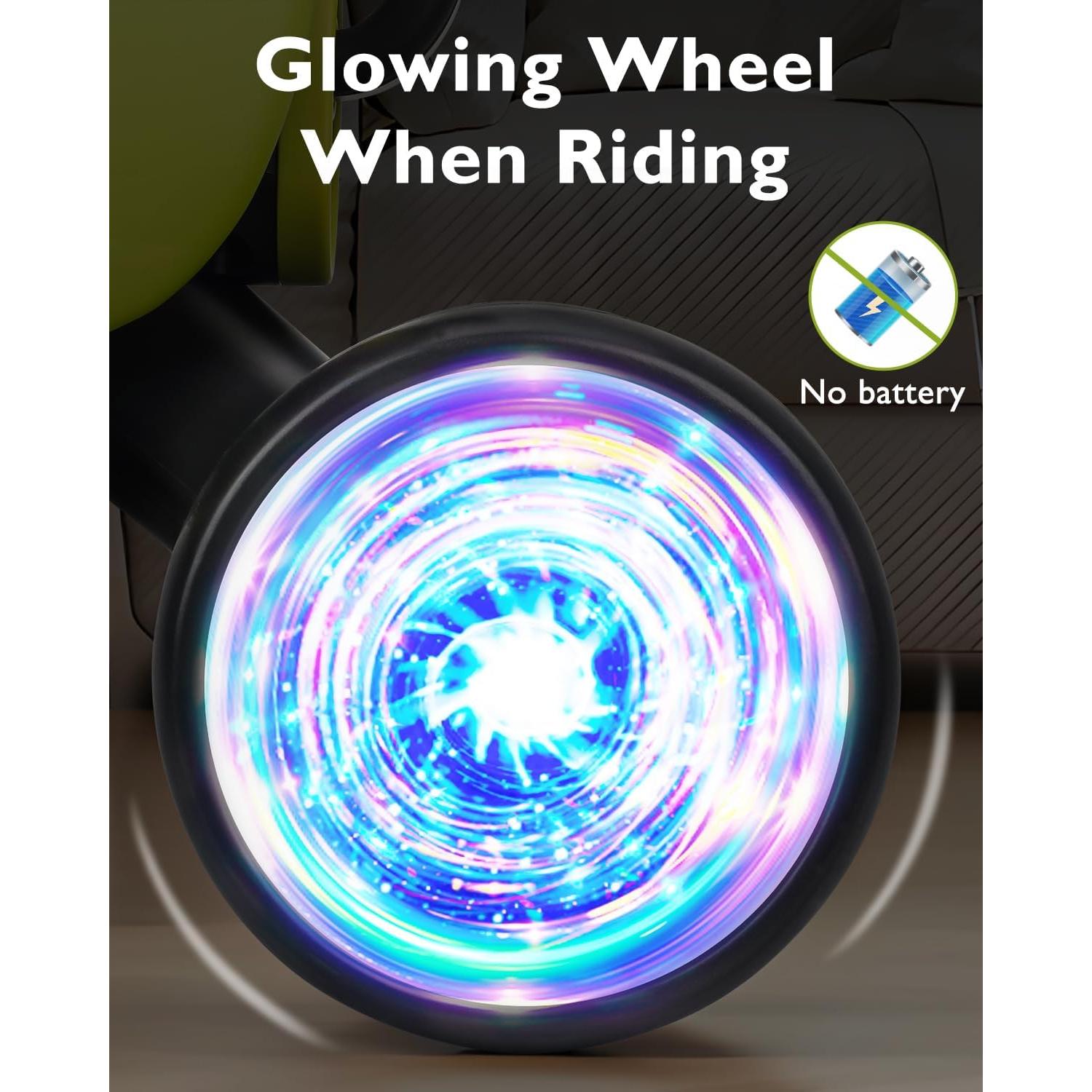 Colorful Glow Wheel Toddler Balance Bike,Baby Toys for 1 Year Old Boy Girls,12-24 Months Baby Balance Bike with Soft Music Cute Animal Sound,1st Birthday Gifts