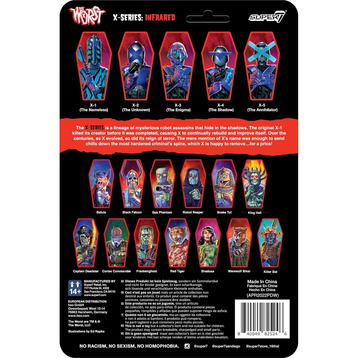 Figura de Acción Super7 X-2 Infrarrojo 9.5 cm con Accesorios