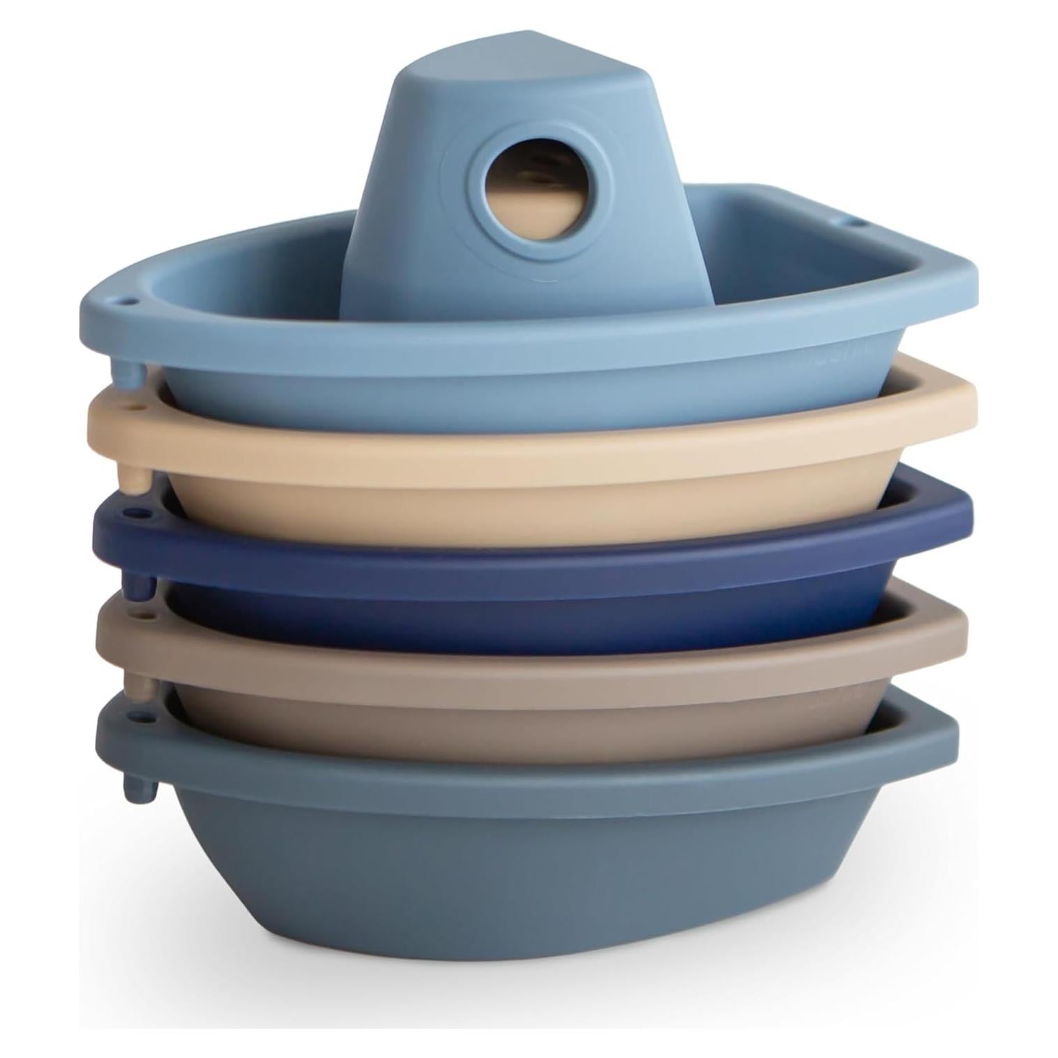 Juguetes de Baño Apilables Mushie Océano - Set de 5