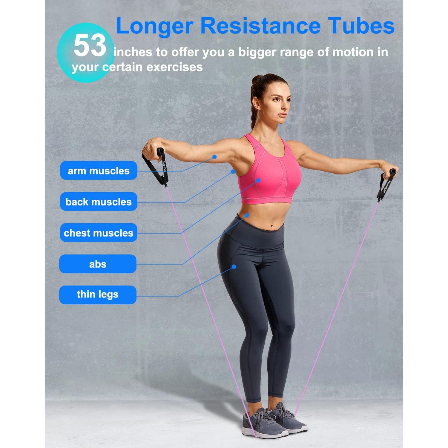 Banda de Resistencia QINWEIKOO D007 con Ancla y Bolsa 135cm