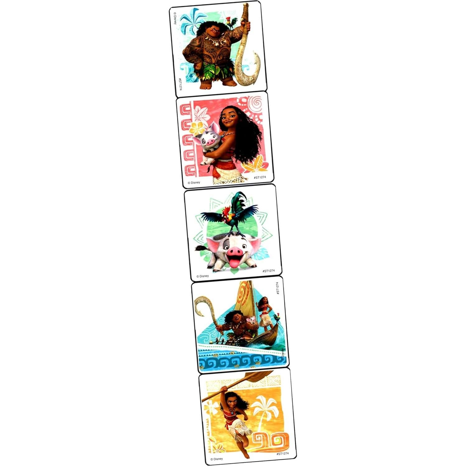 Disney Moana Coloring Book and Stickers Set - Bundle Includes Coloring Book, Moana Stickers, and 2-Sided Door Hanger, and More