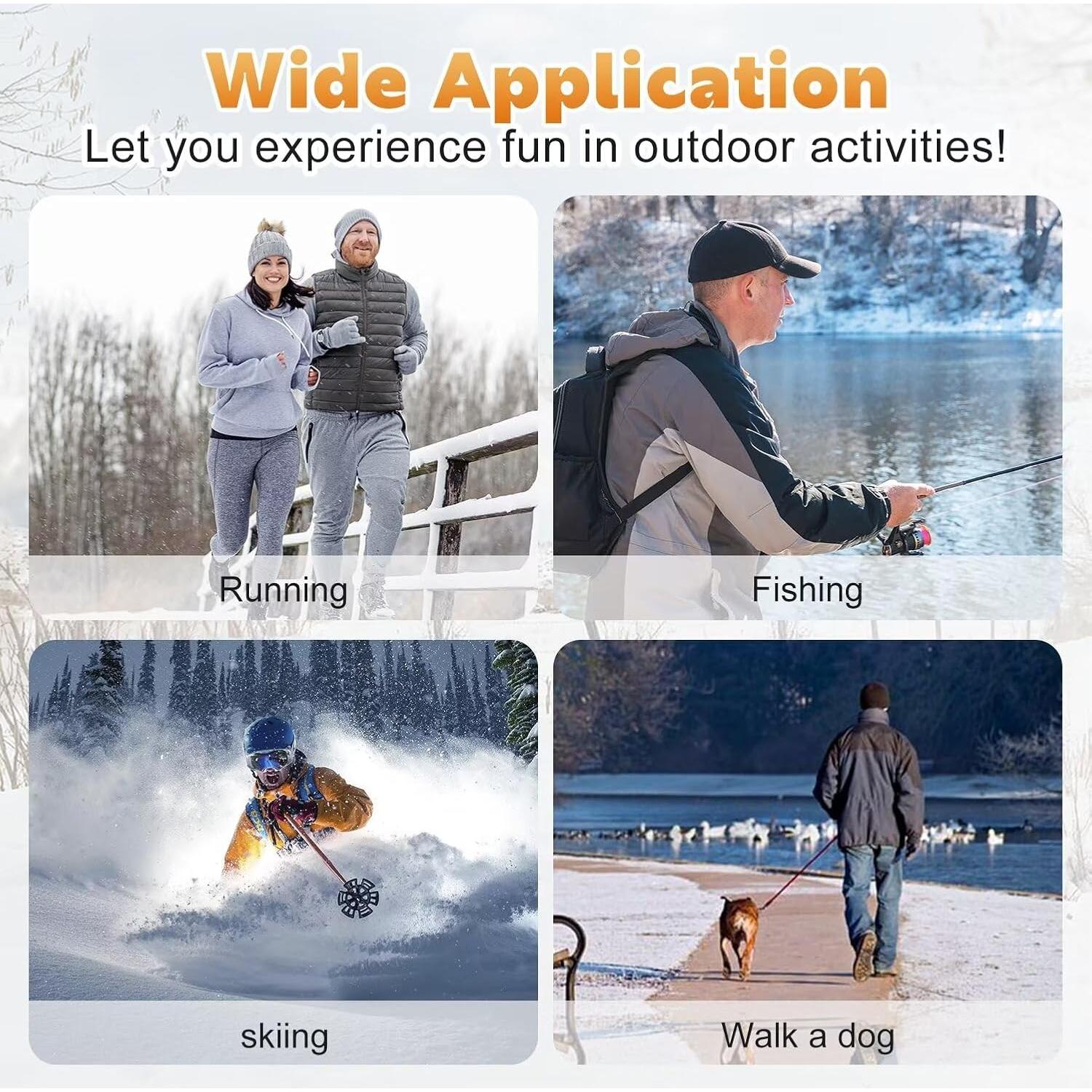 Chaleco Térmico KOVNLO para Hombres, 8 Zonas Calentamiento, Negro