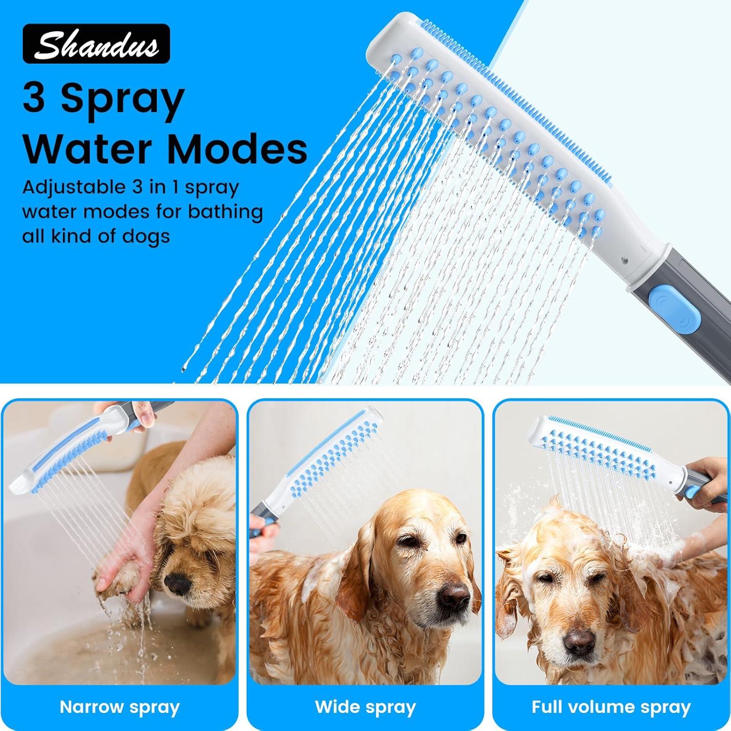 Ducha para Perros Shandus con Manguera 2.44m y 3 Modos
