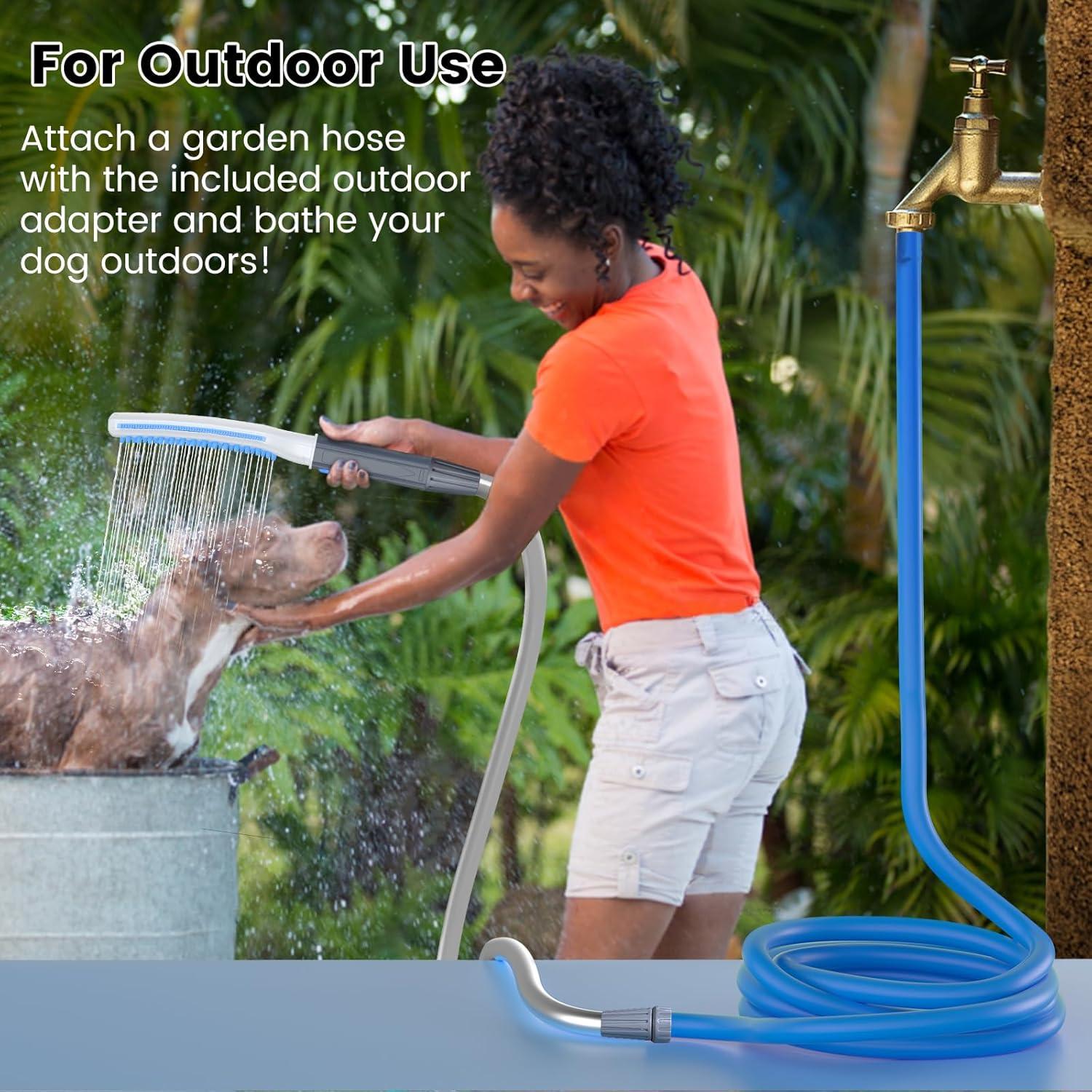 Ducha para Perros Shandus con Manguera 2.44m y 3 Modos