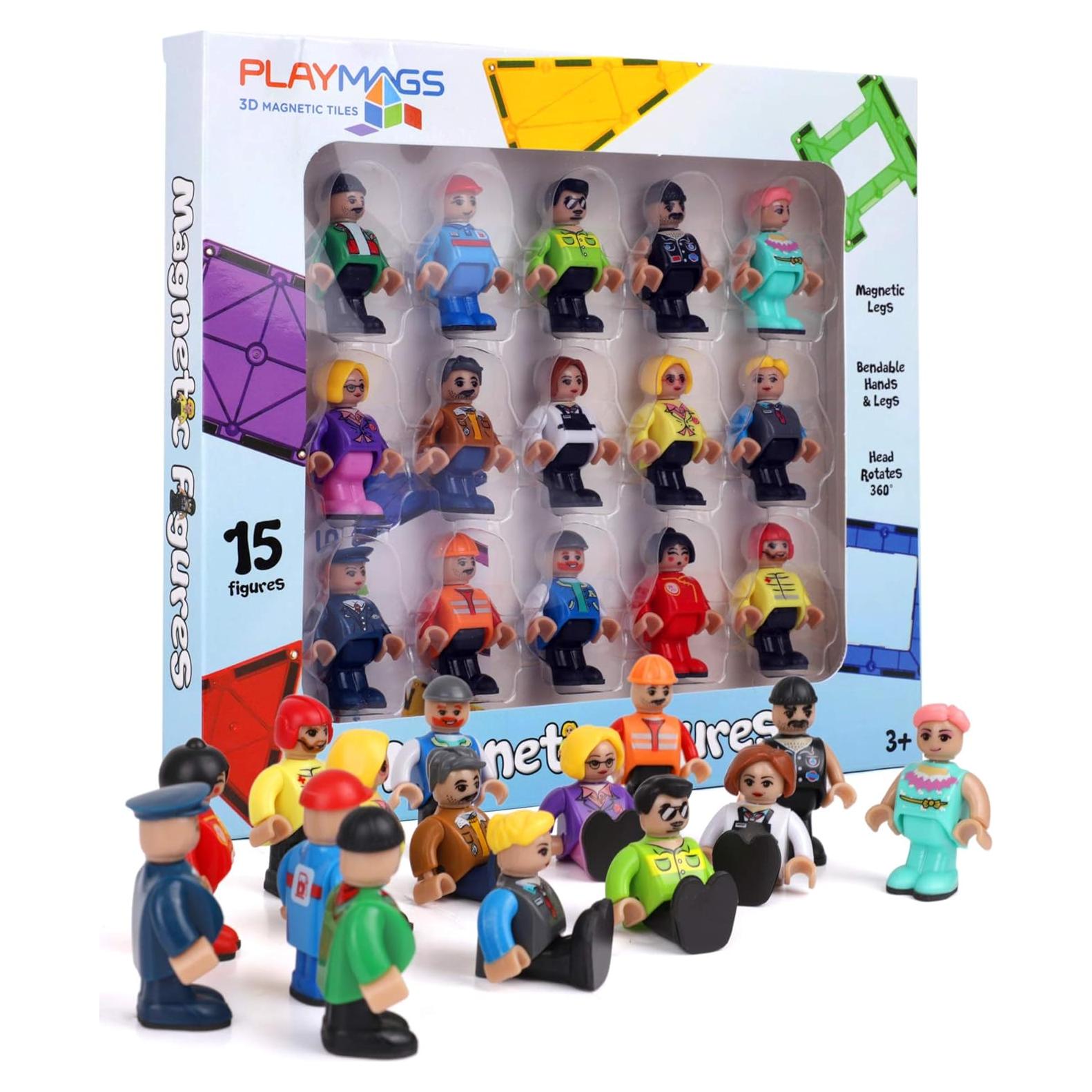Conjunto de Figuras Magnéticas Playmags 15 Piezas para Niños
