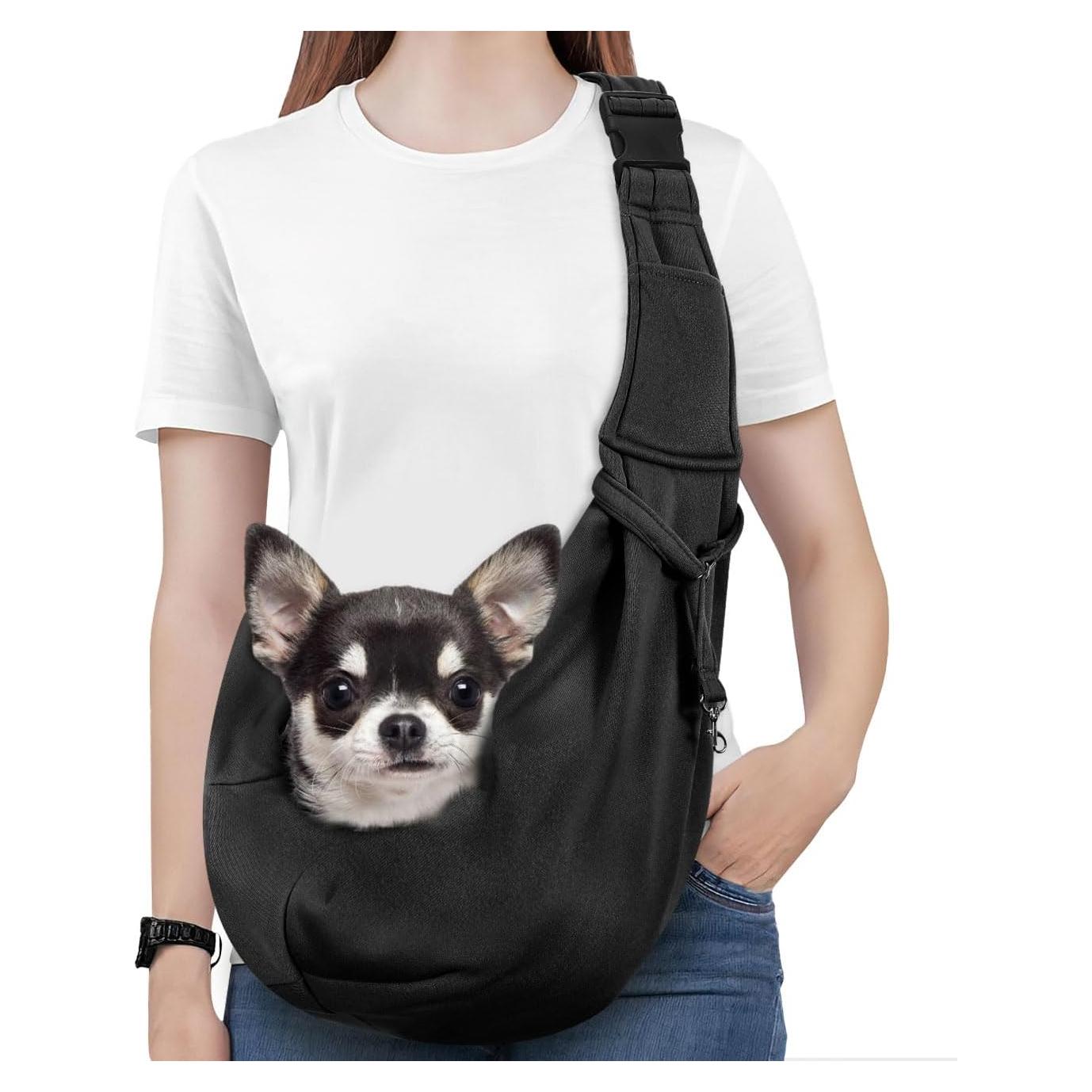 Transportín Pawaboo para Perros y Gatos Pequeños Negro