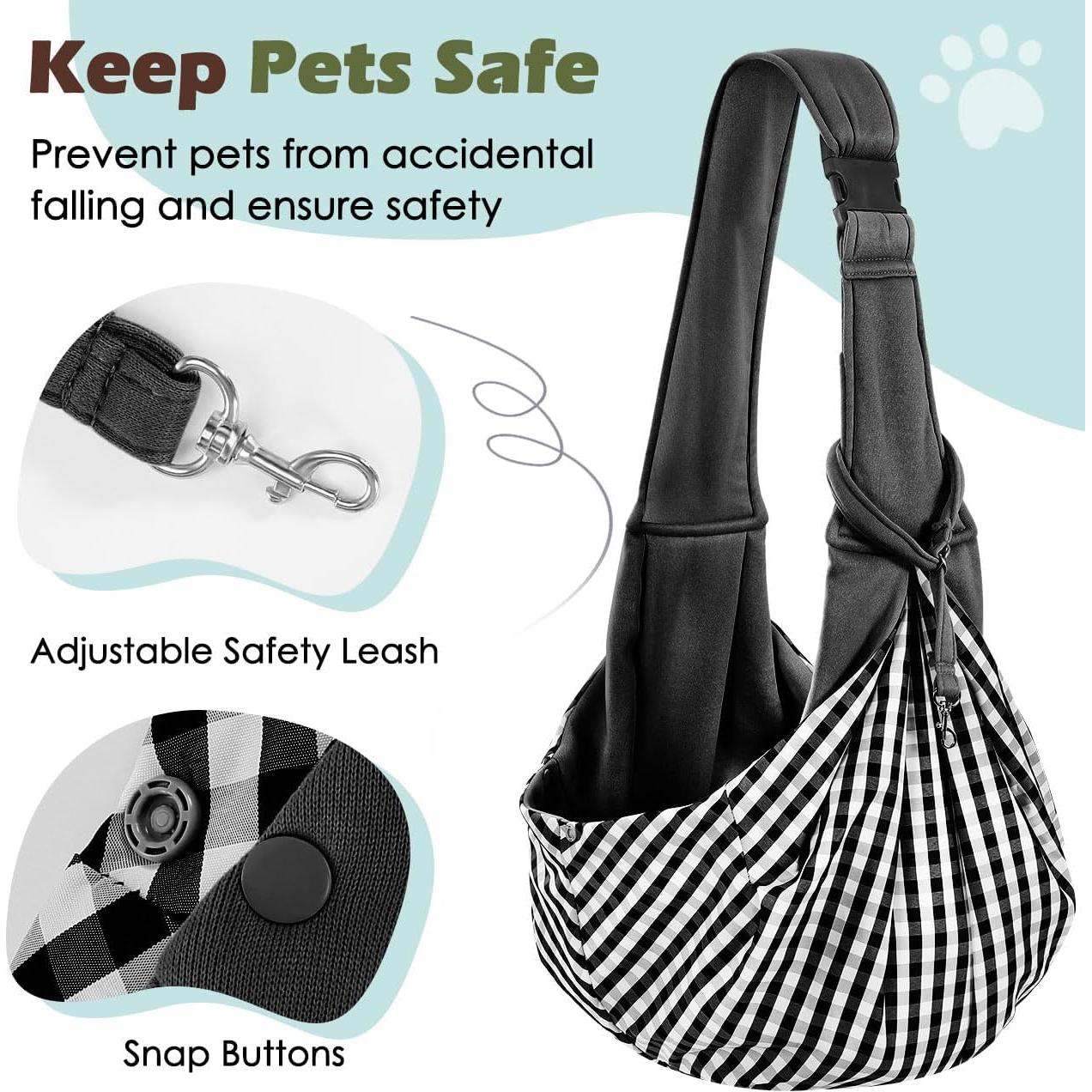 Transportín Pawaboo para Perros y Gatos Pequeños Negro