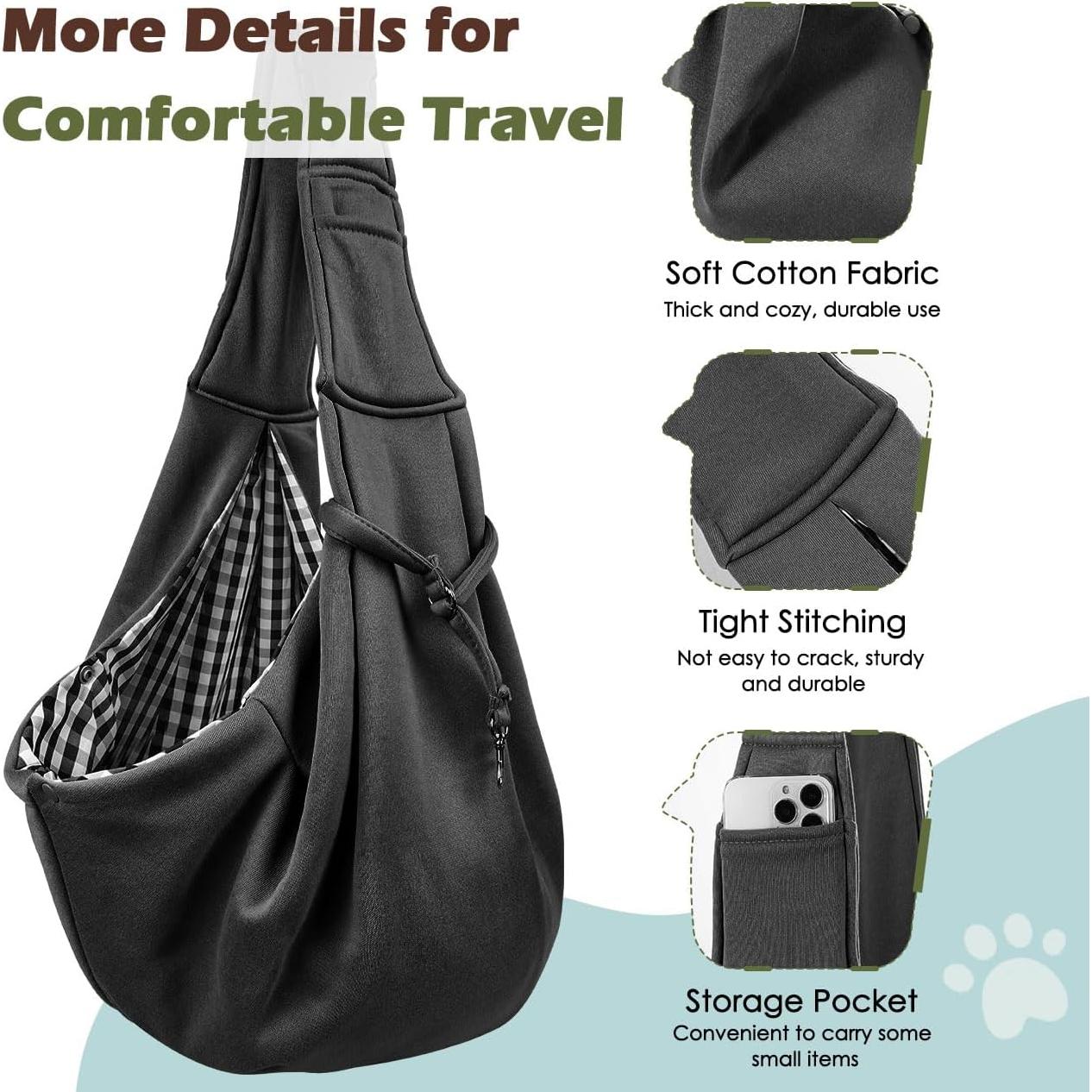 Transportín Pawaboo para Perros y Gatos Pequeños Negro