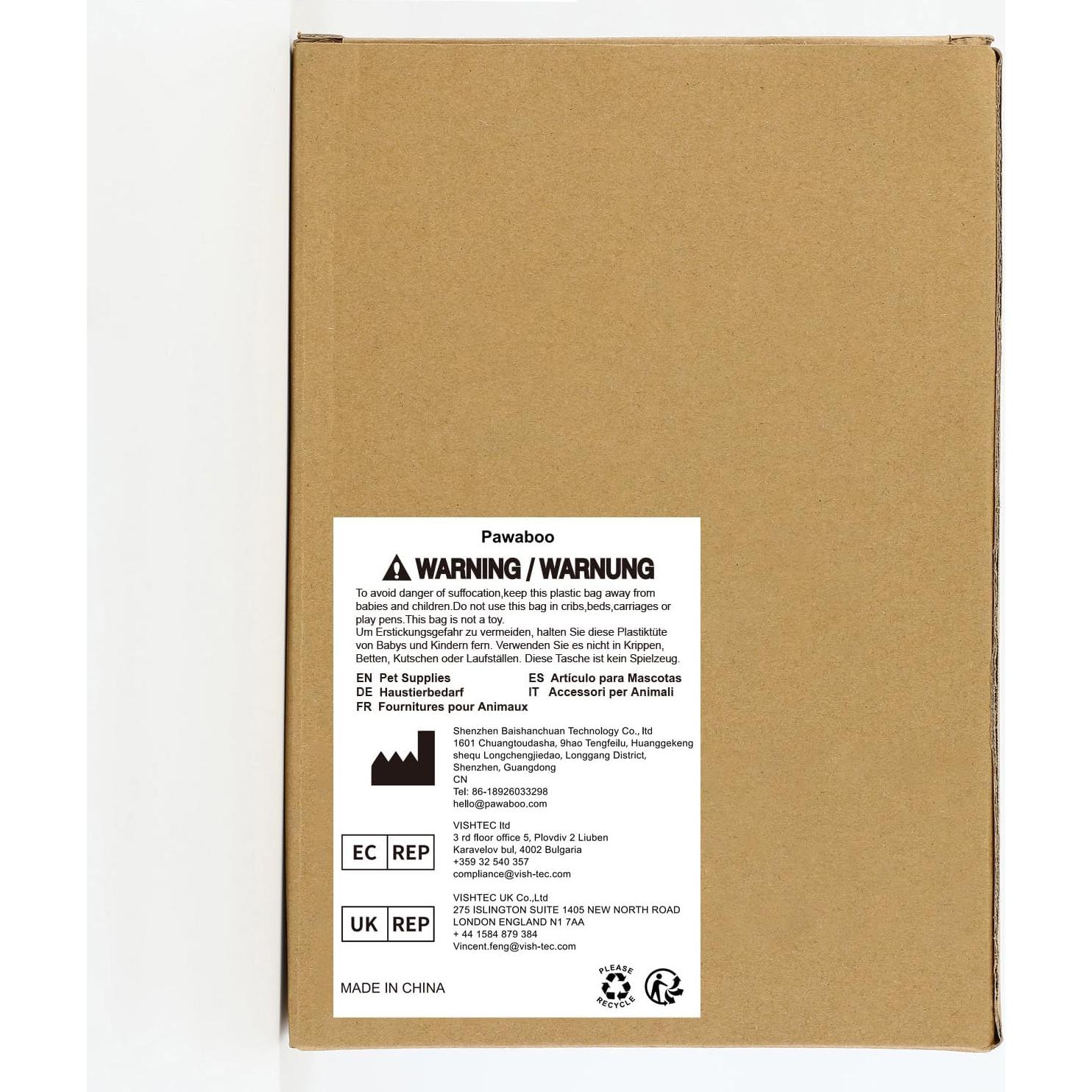 Transportín Pawaboo para Perros y Gatos Pequeños Negro