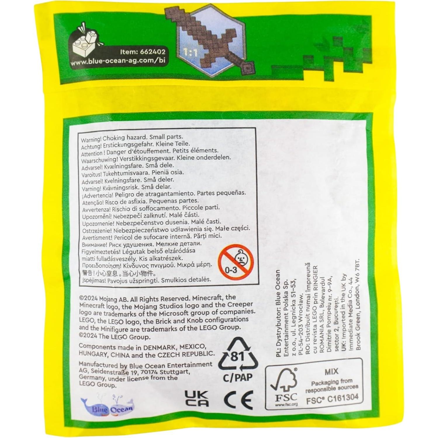 LEGO Minecraft Héroe del Nether + Strider + Espada