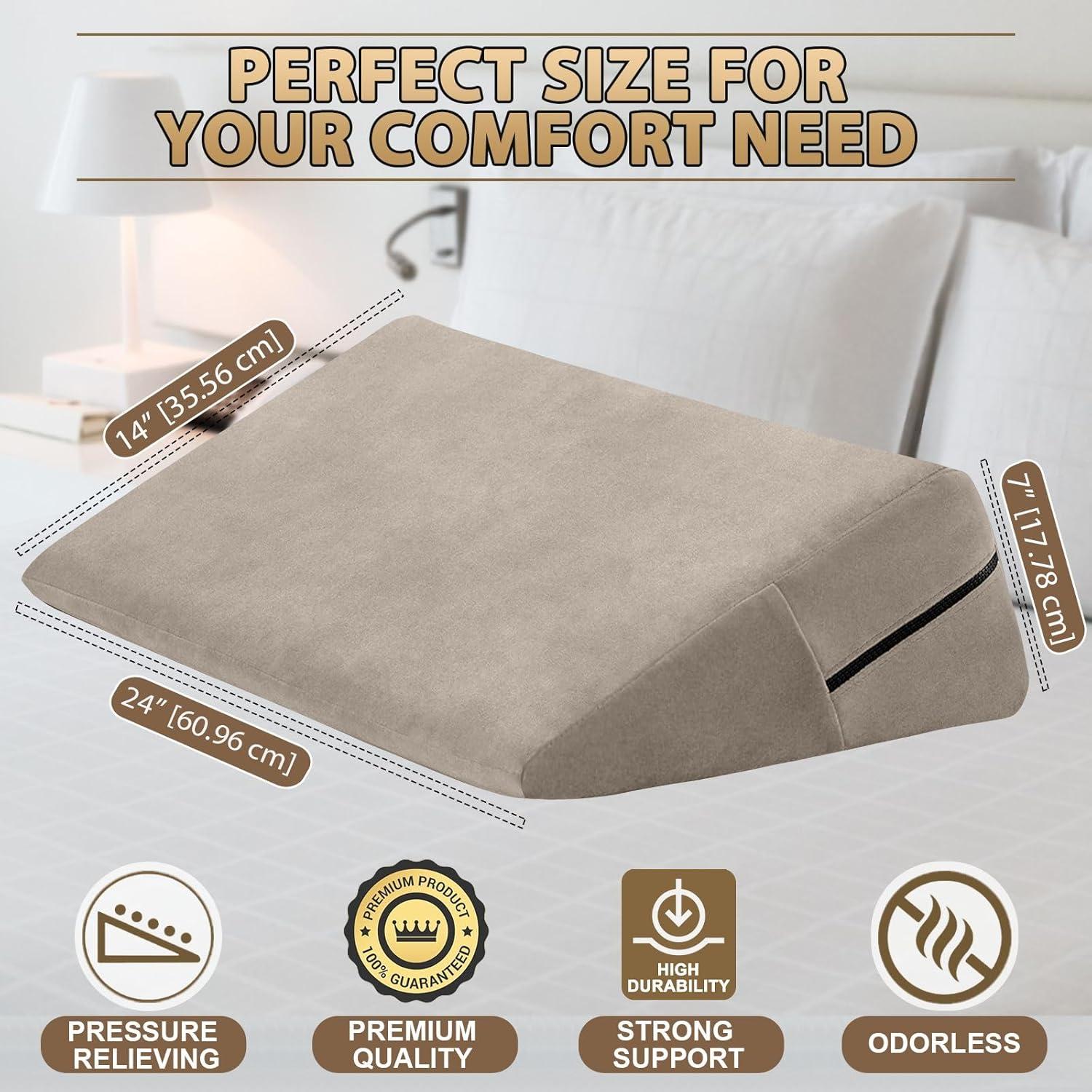 Almohada Cuña Sokoro para Apnea del Sueño y Reflujo - Beige