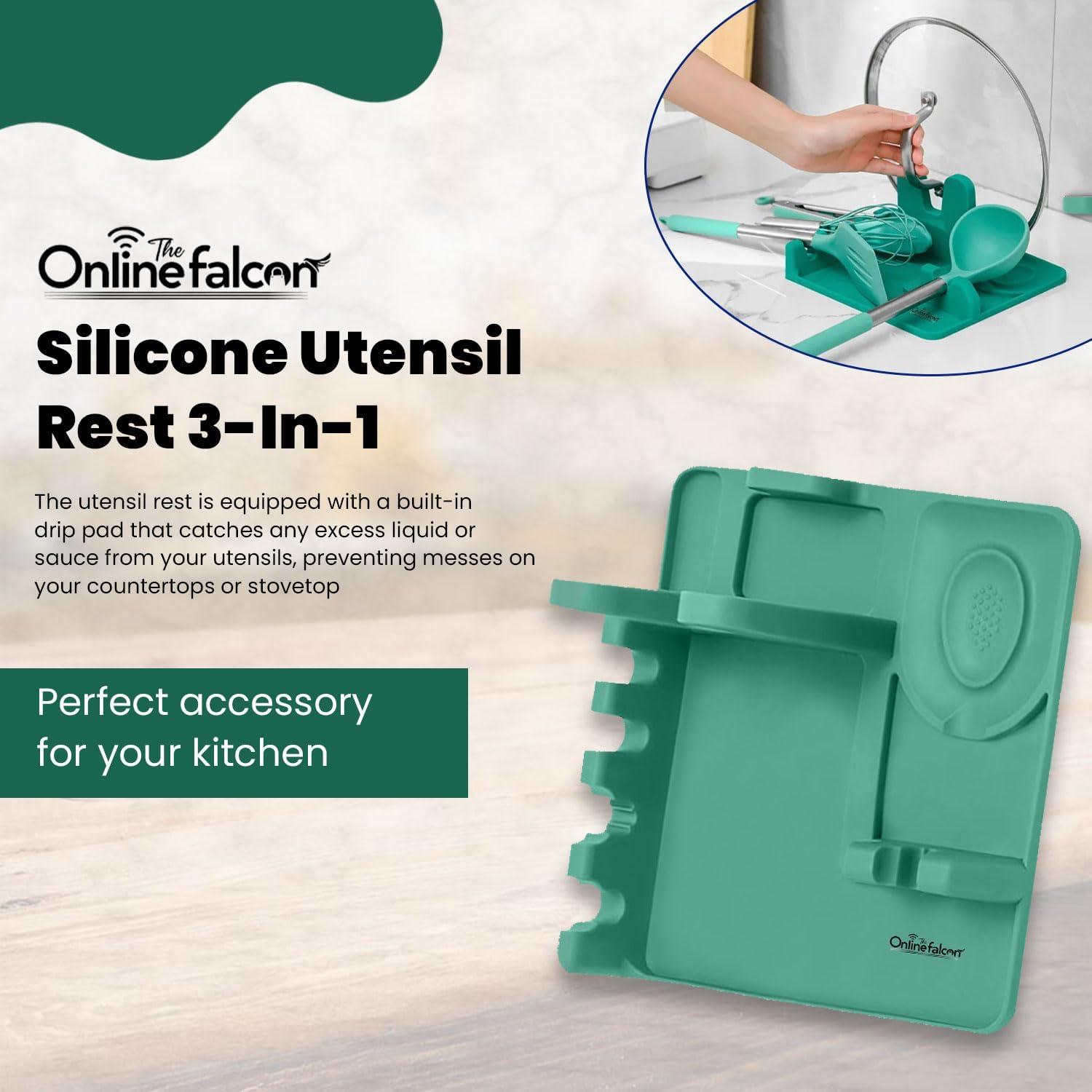 Reposaplatos de Silicona TOF 3-en-1 Resistente al Calor Libre de BPA