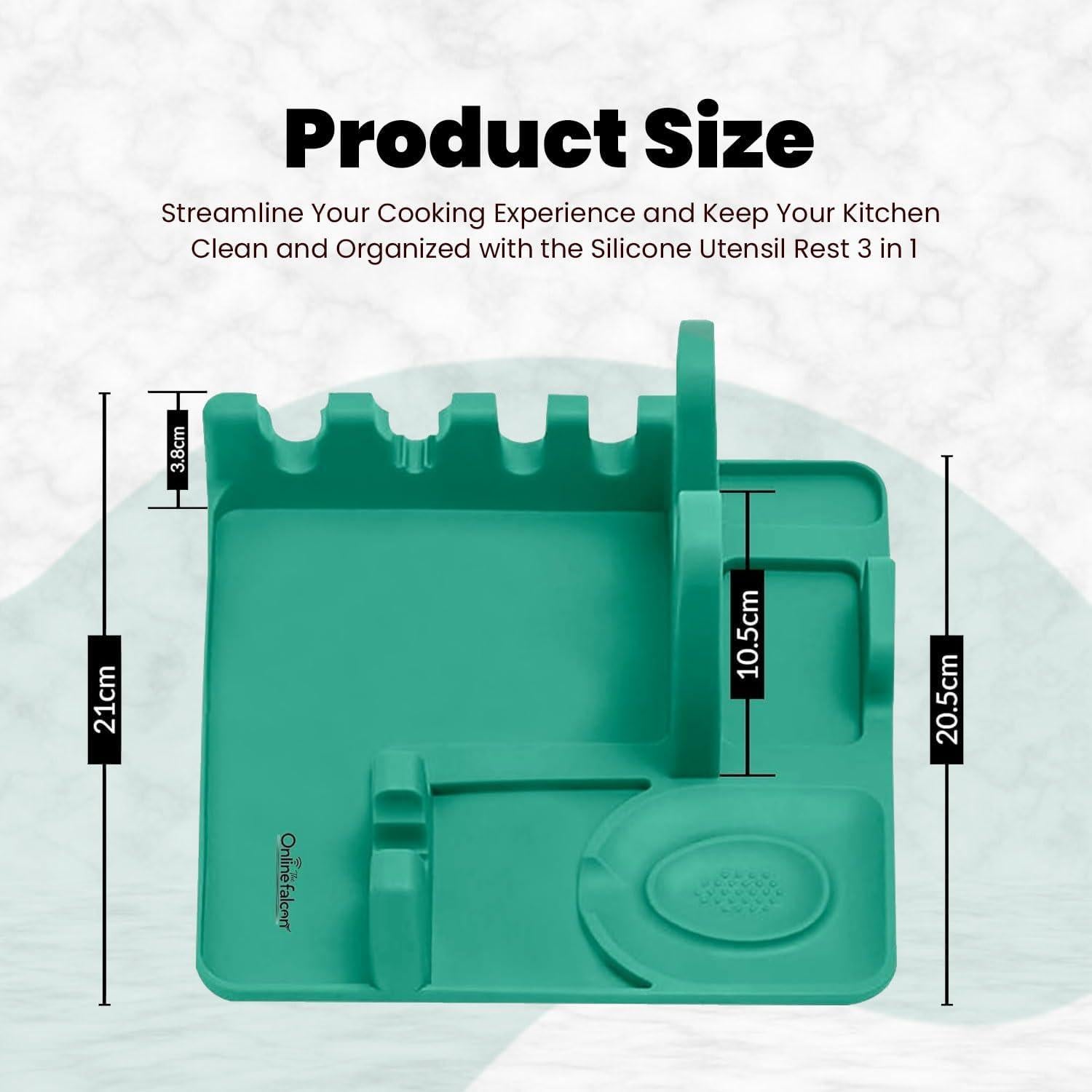 Reposaplatos de Silicona TOF 3-en-1 Resistente al Calor Libre de BPA