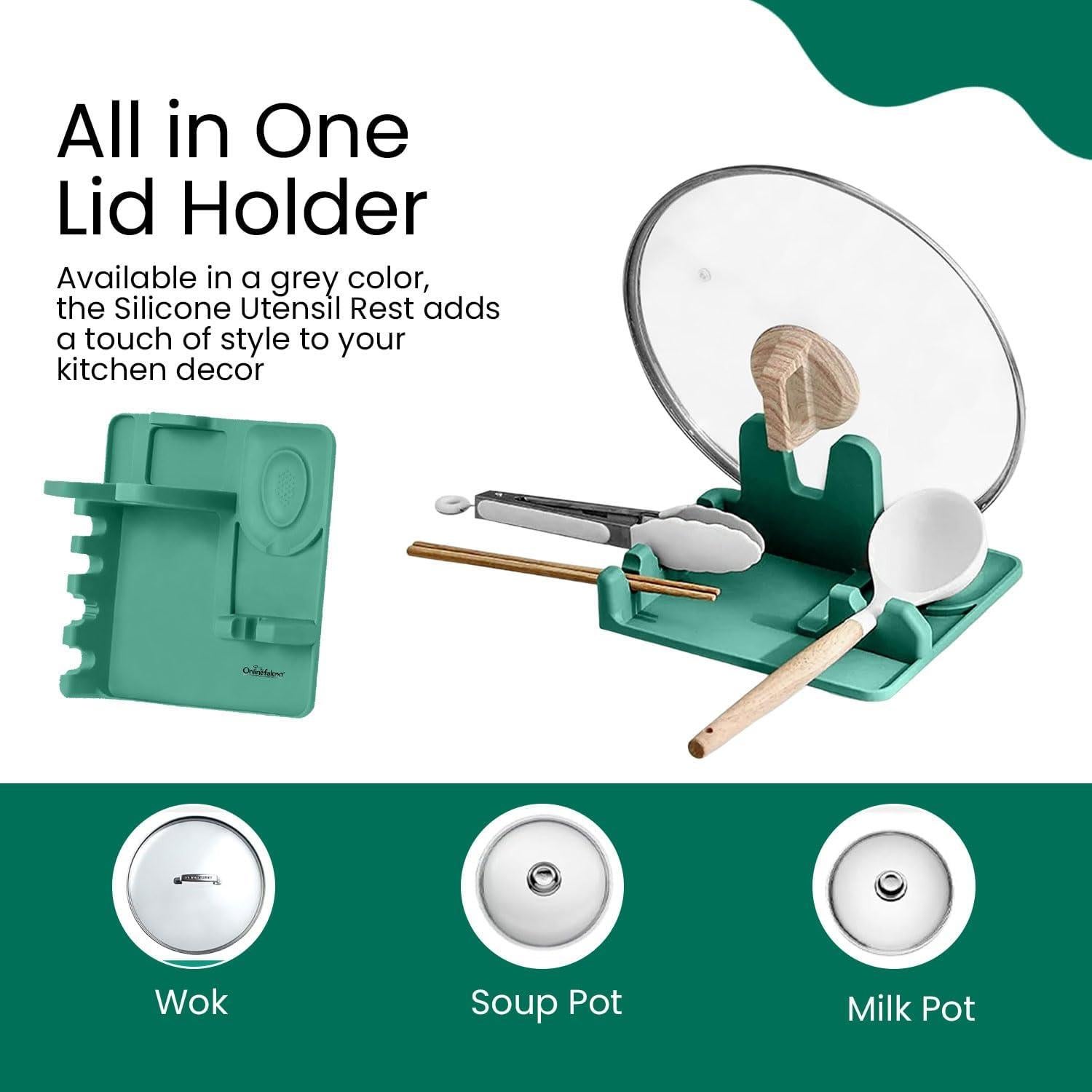 Reposaplatos de Silicona TOF 3-en-1 Resistente al Calor Libre de BPA