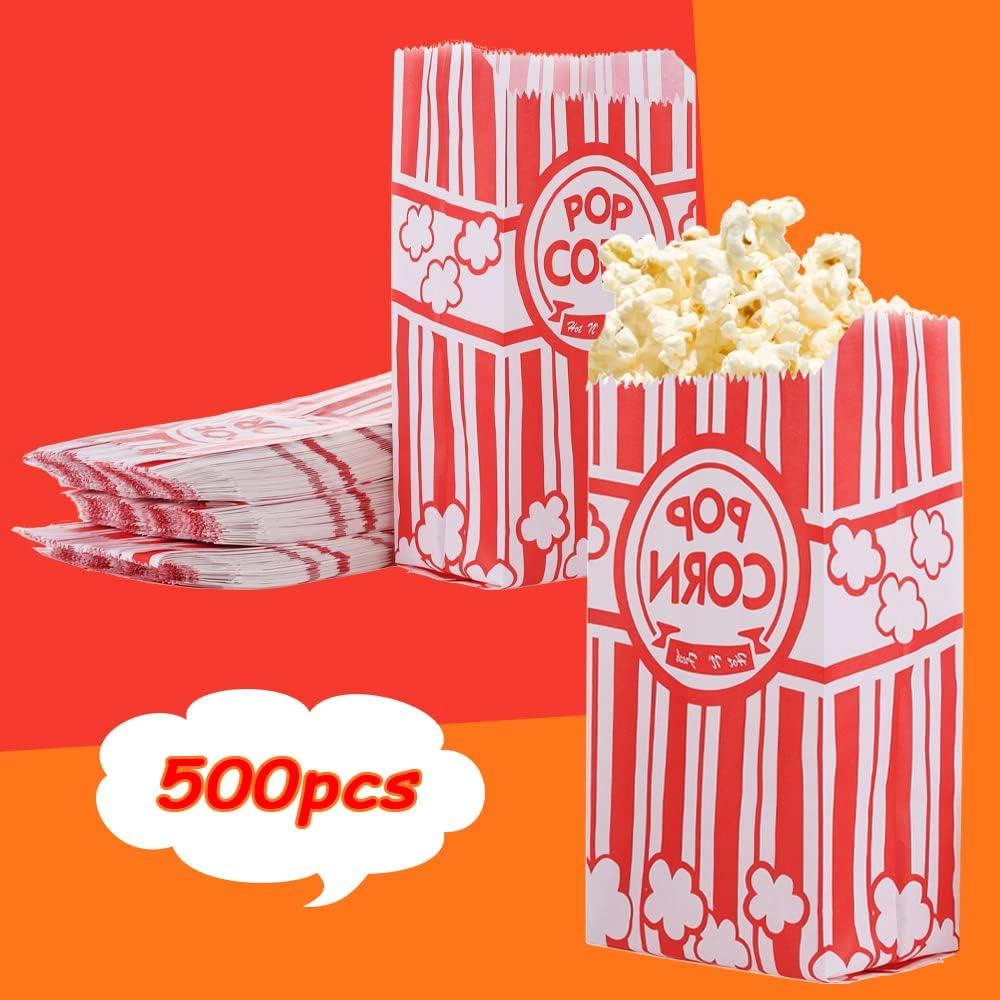 500 Bolsas de Papel para Palomitas TINSKY 1 oz Desechables