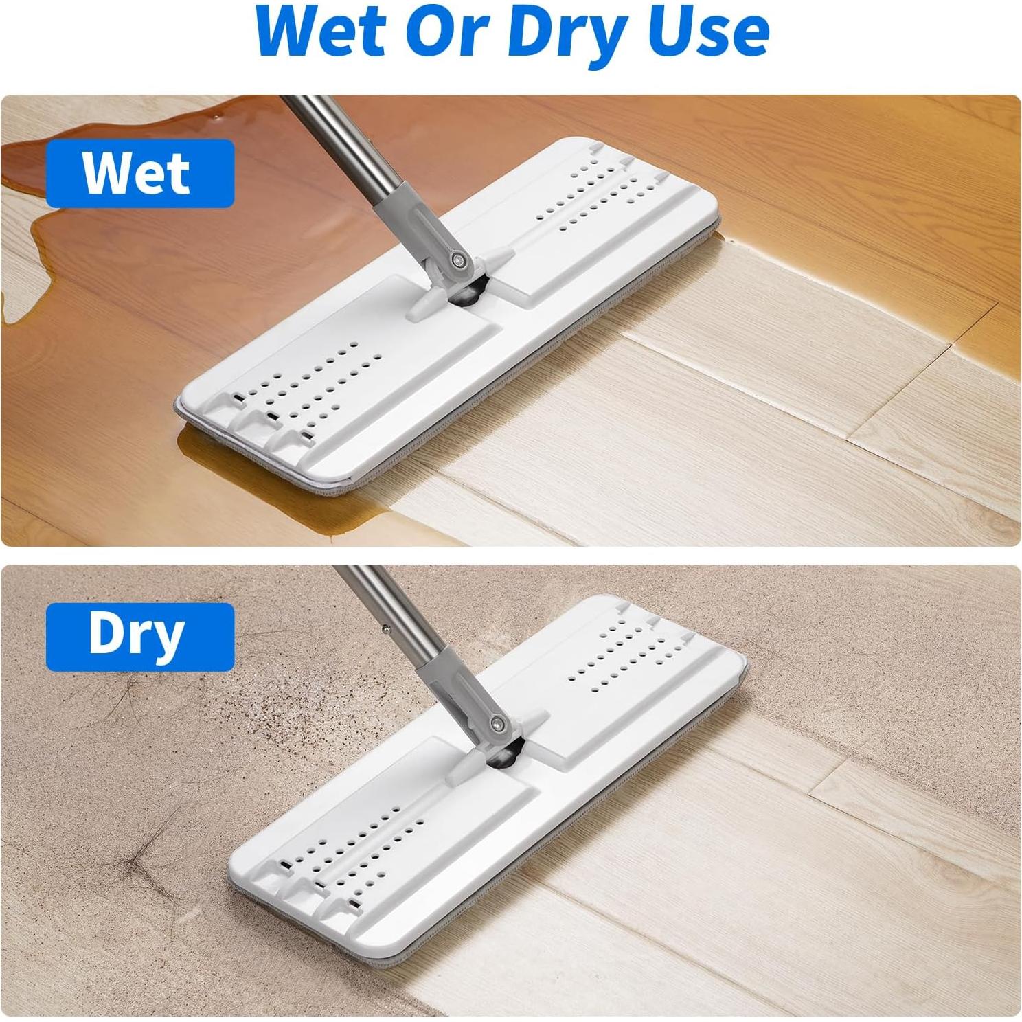 Cabezal de Mopa Plano Oshang 33 cm Microfibra Blanco y Gris