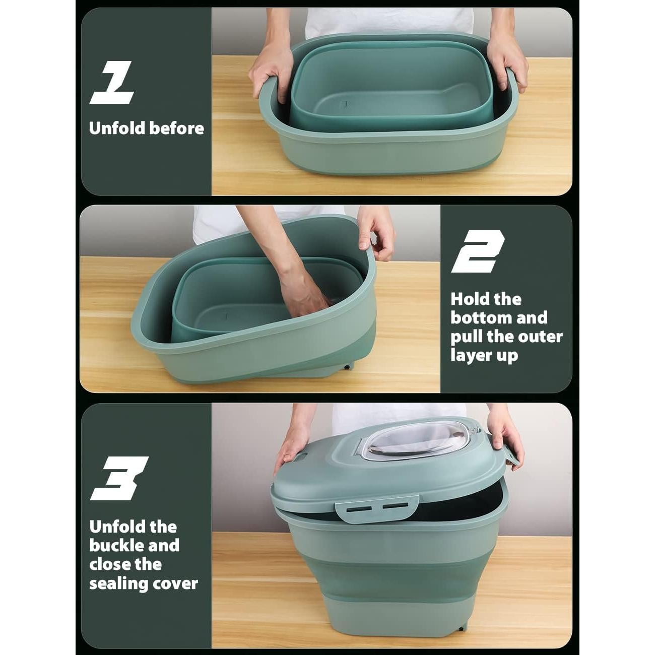 Contenedor de Almacenamiento de Alimentos Viretec 6.5L Verde