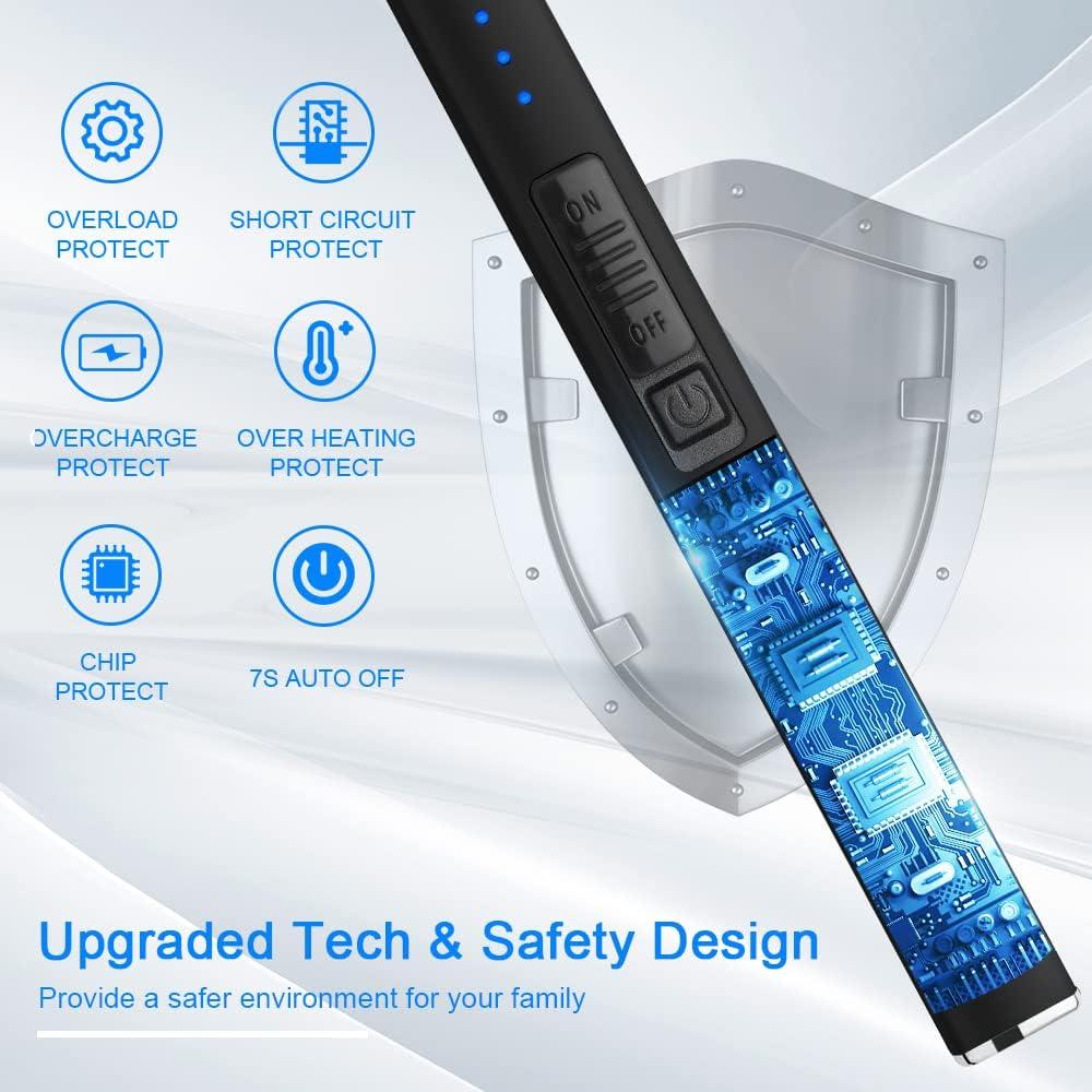 Encendedor Eléctrico Recargable JETPRO a Prueba de Viento Negro