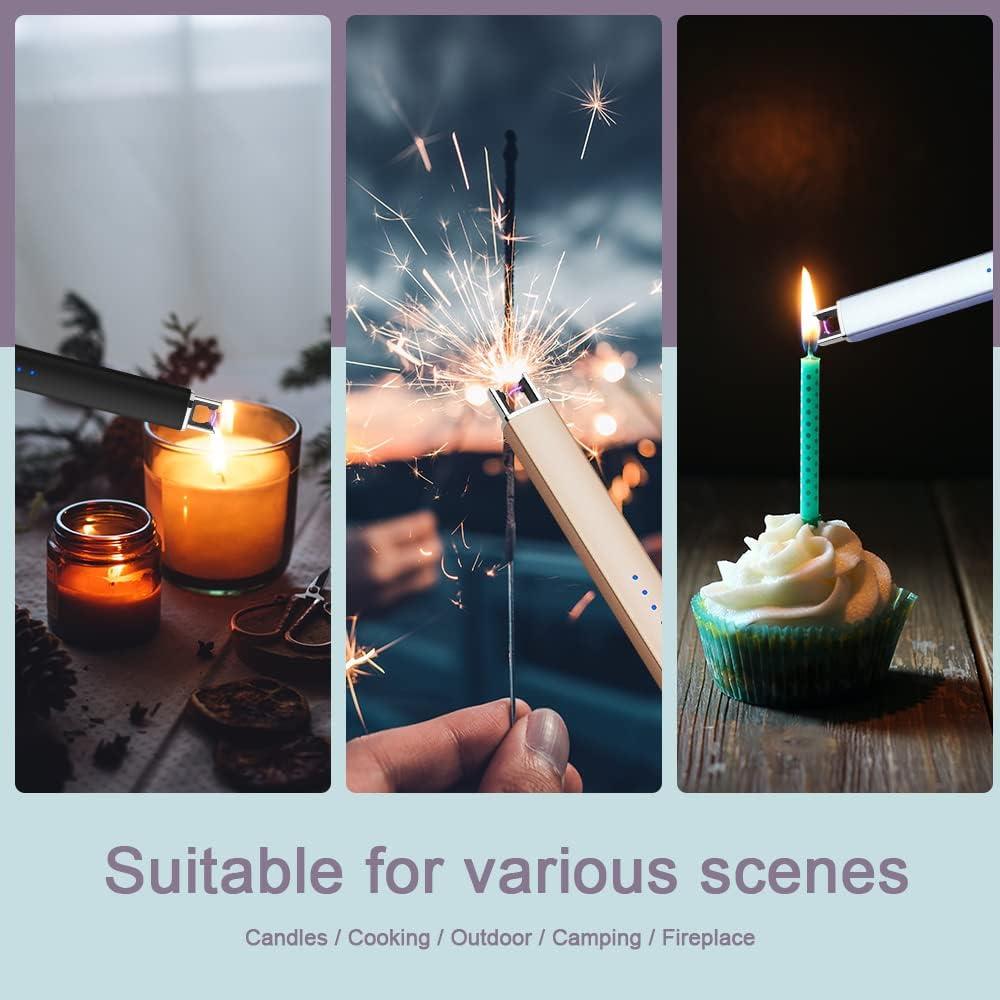 Encendedor Eléctrico Recargable JETPRO a Prueba de Viento Negro