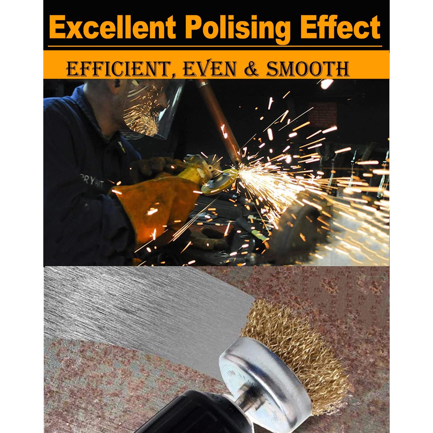 Juego de Cepillos de Copa de Alambre 3" Shitime - 4 Piezas