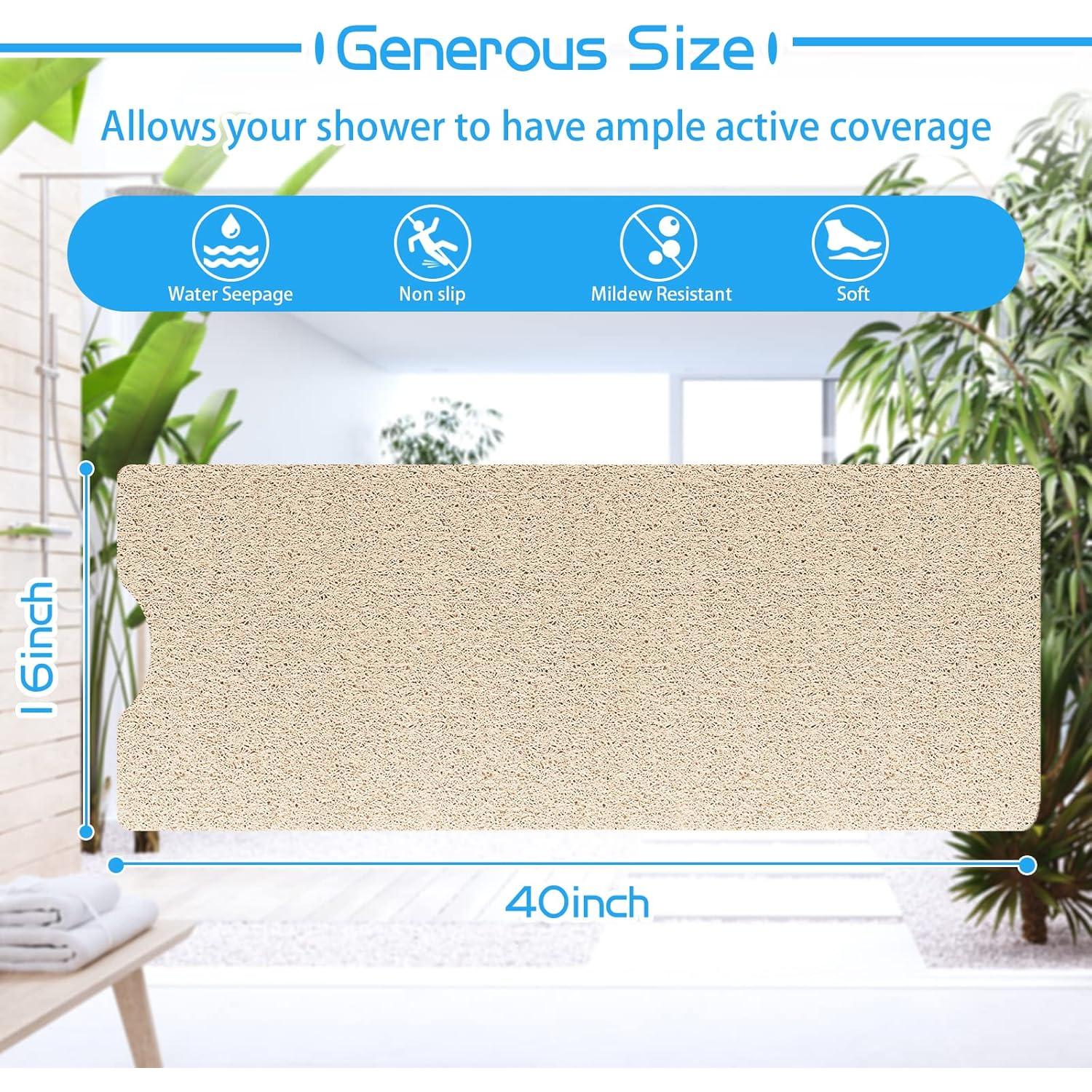 Alfombra de Baño Antideslizante OXTAIL 40x100cm Beige PVC