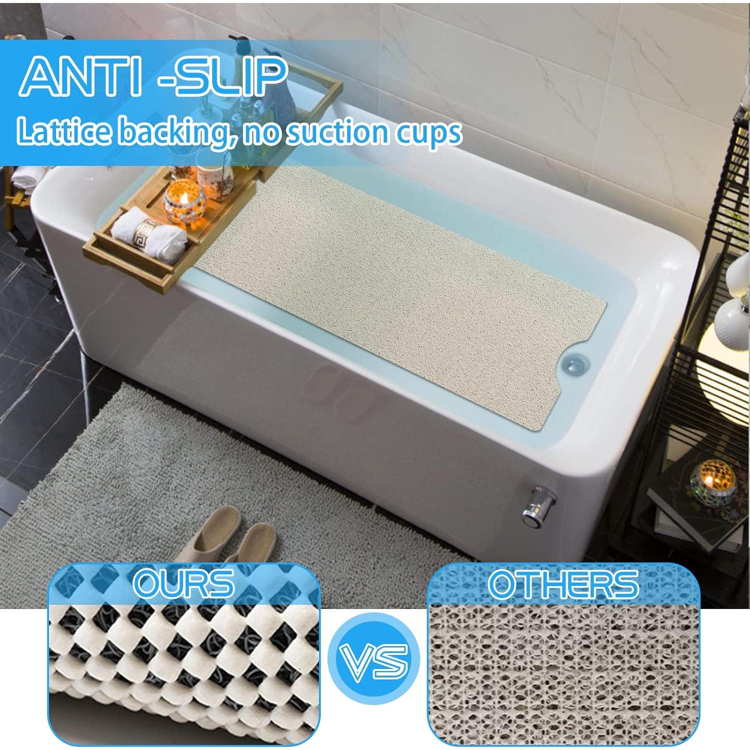 Alfombra de Baño Antideslizante OXTAIL 40x100cm Beige PVC