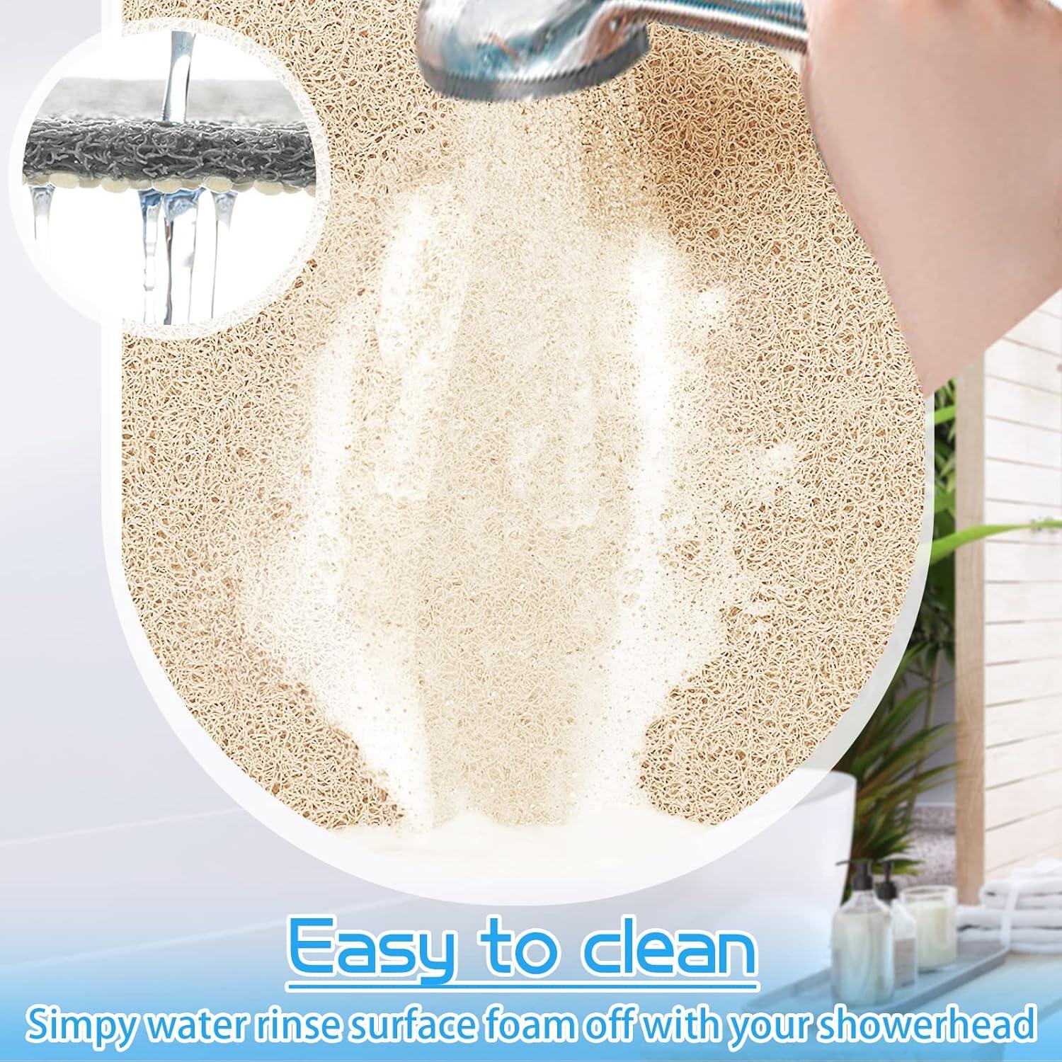 Alfombra de Baño Antideslizante OXTAIL 40x100cm Beige PVC