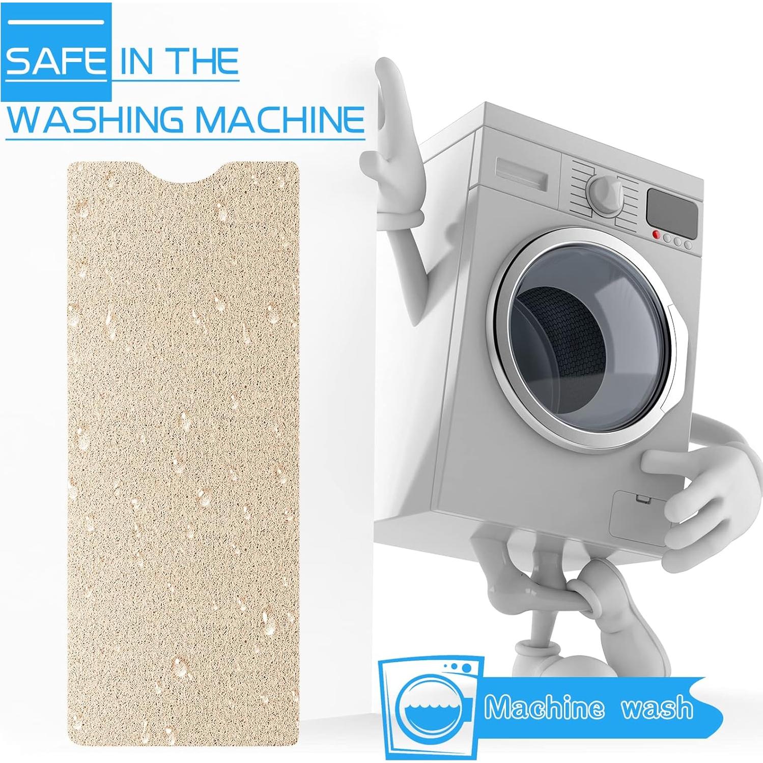 Alfombra de Baño Antideslizante OXTAIL 40x100cm Beige PVC