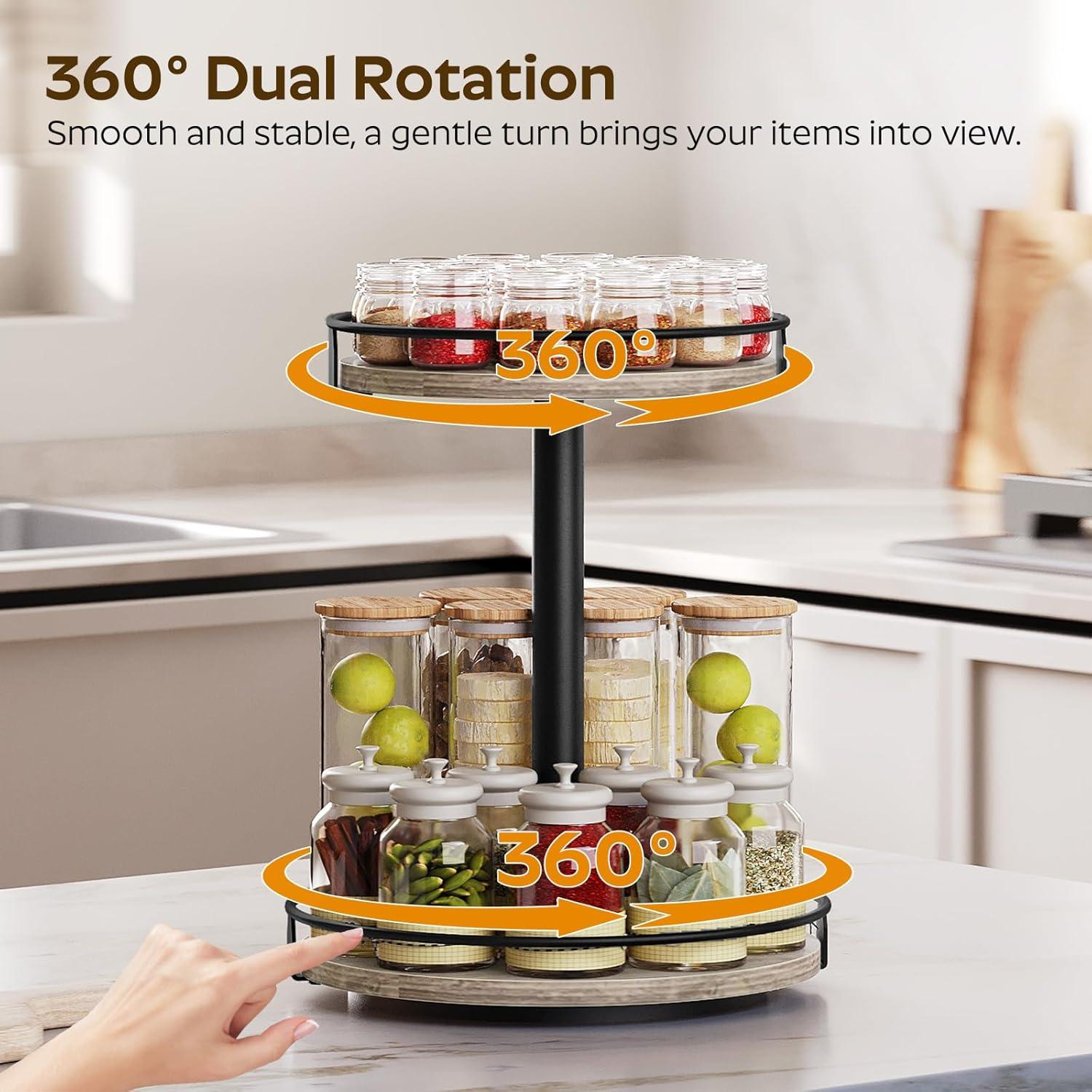 Organizador de Especias Rotativo YATINEY SR12BG 2 Niveles 36.1cm