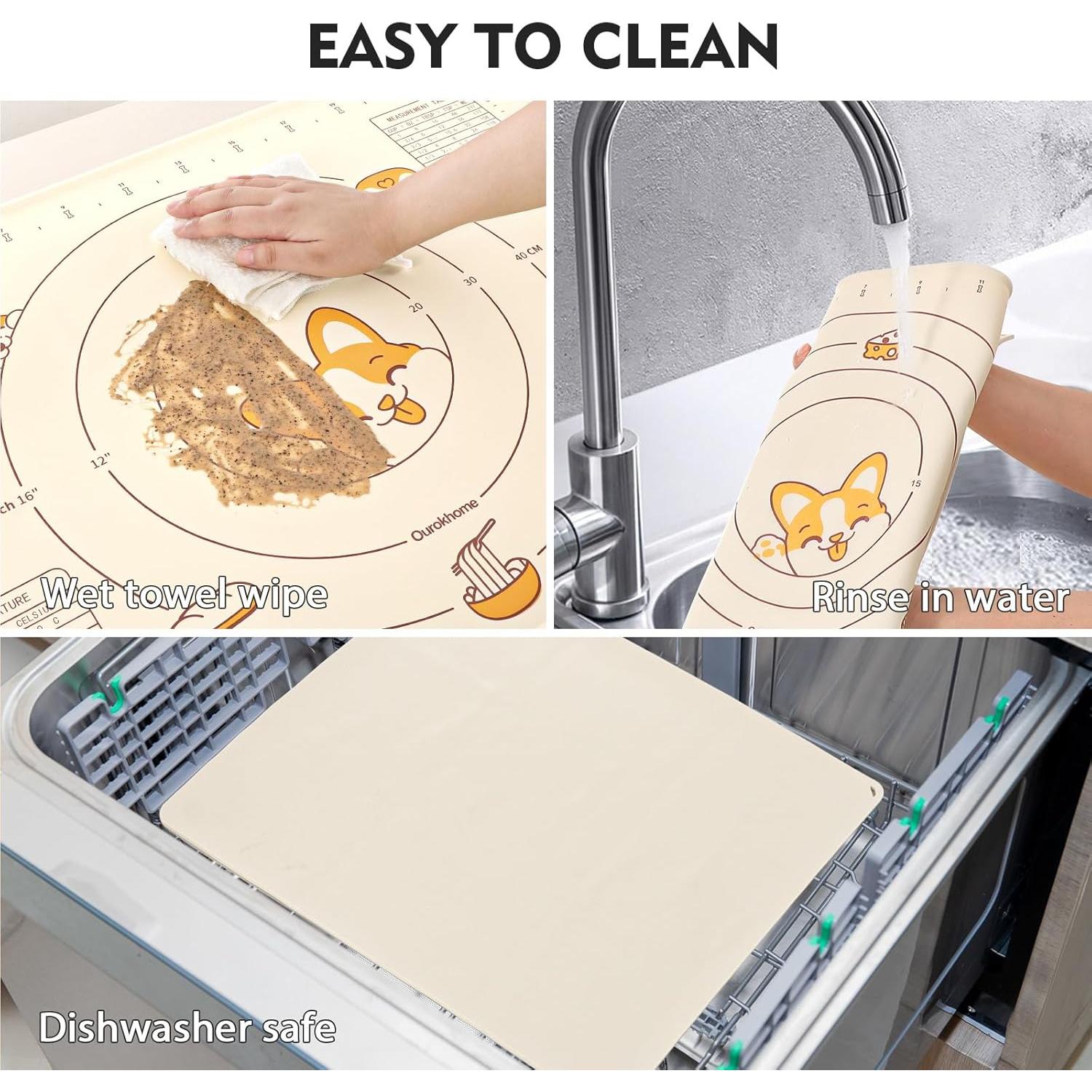 Alfombrilla de Silicona Ourokhome 50.8x40.6 cm Antiadherente