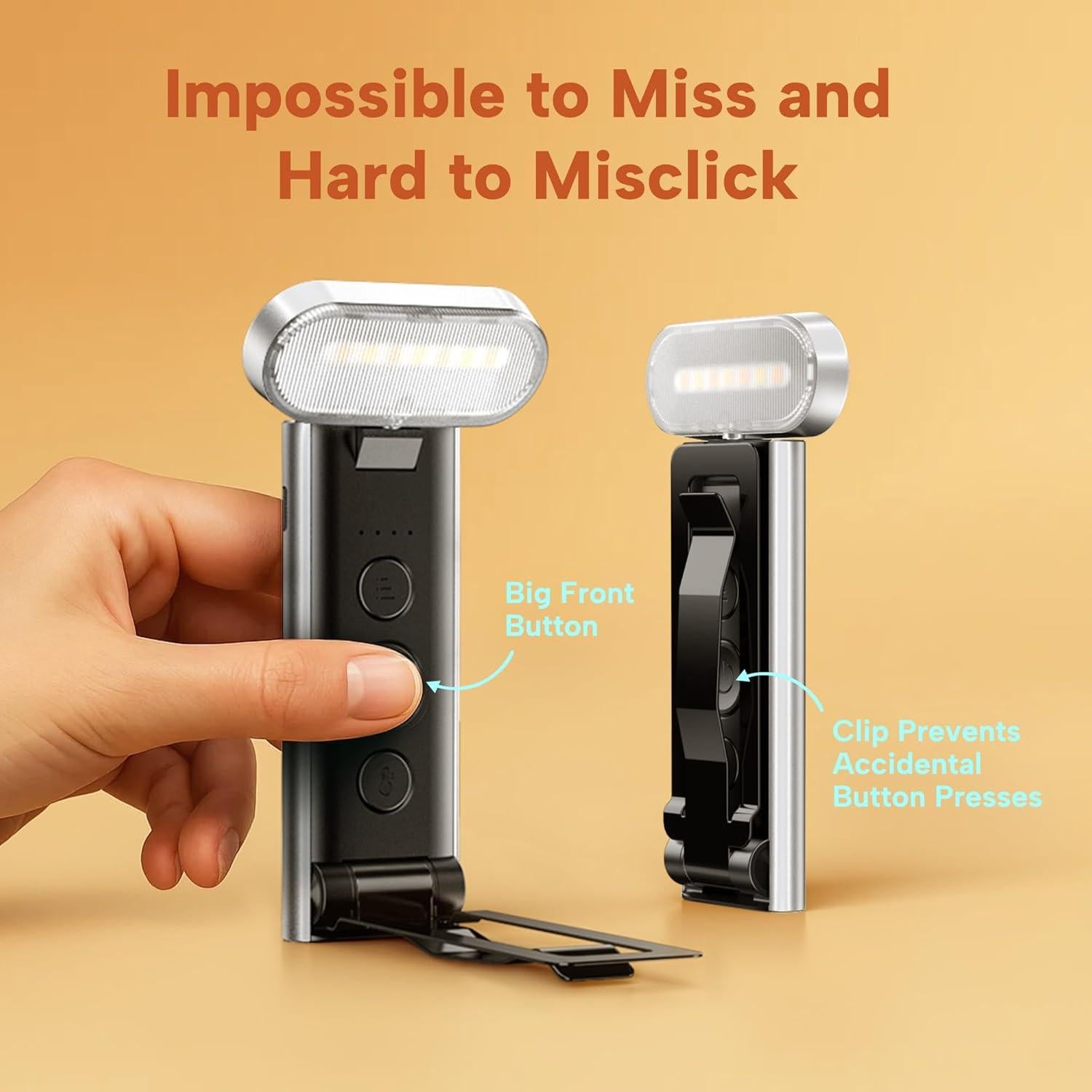 Luz de Lectura LED 86lux Recargable USB Plata Blanca