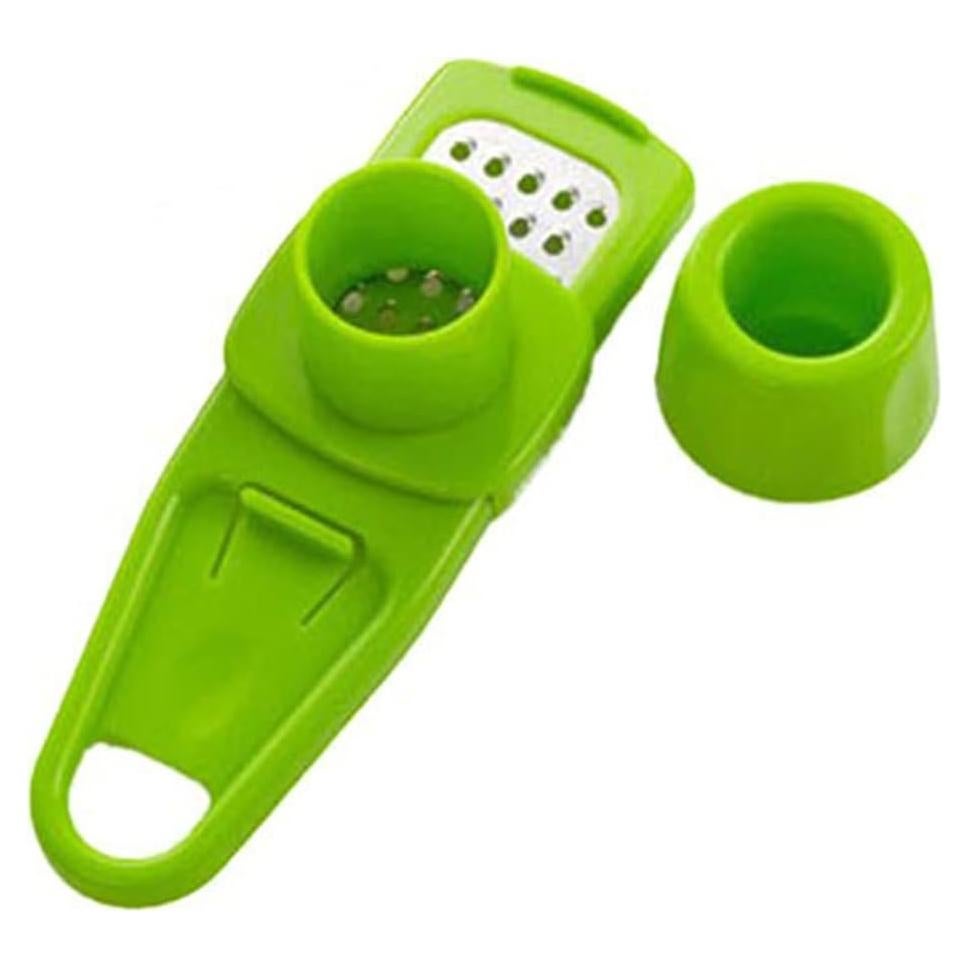 Prensa de Ajo Multifuncional Angel's Peel Lounge Verde - Compacta y Apta para Lavavajillas