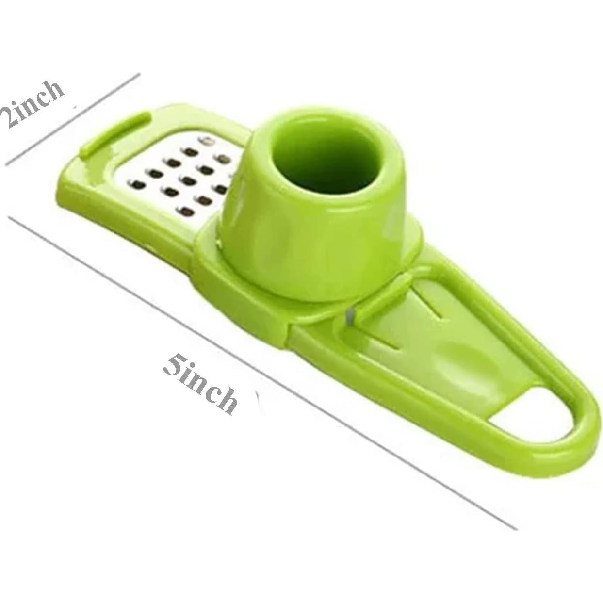 Prensa de Ajo Multifuncional Angel's Peel Lounge Verde - Compacta y Apta para Lavavajillas