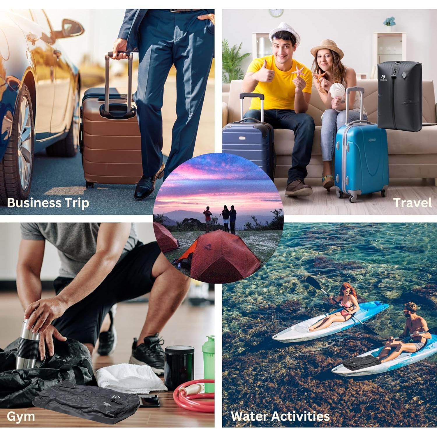 Bolsas de Vacío MEGABACK para Viaje con Bomba Eléctrica