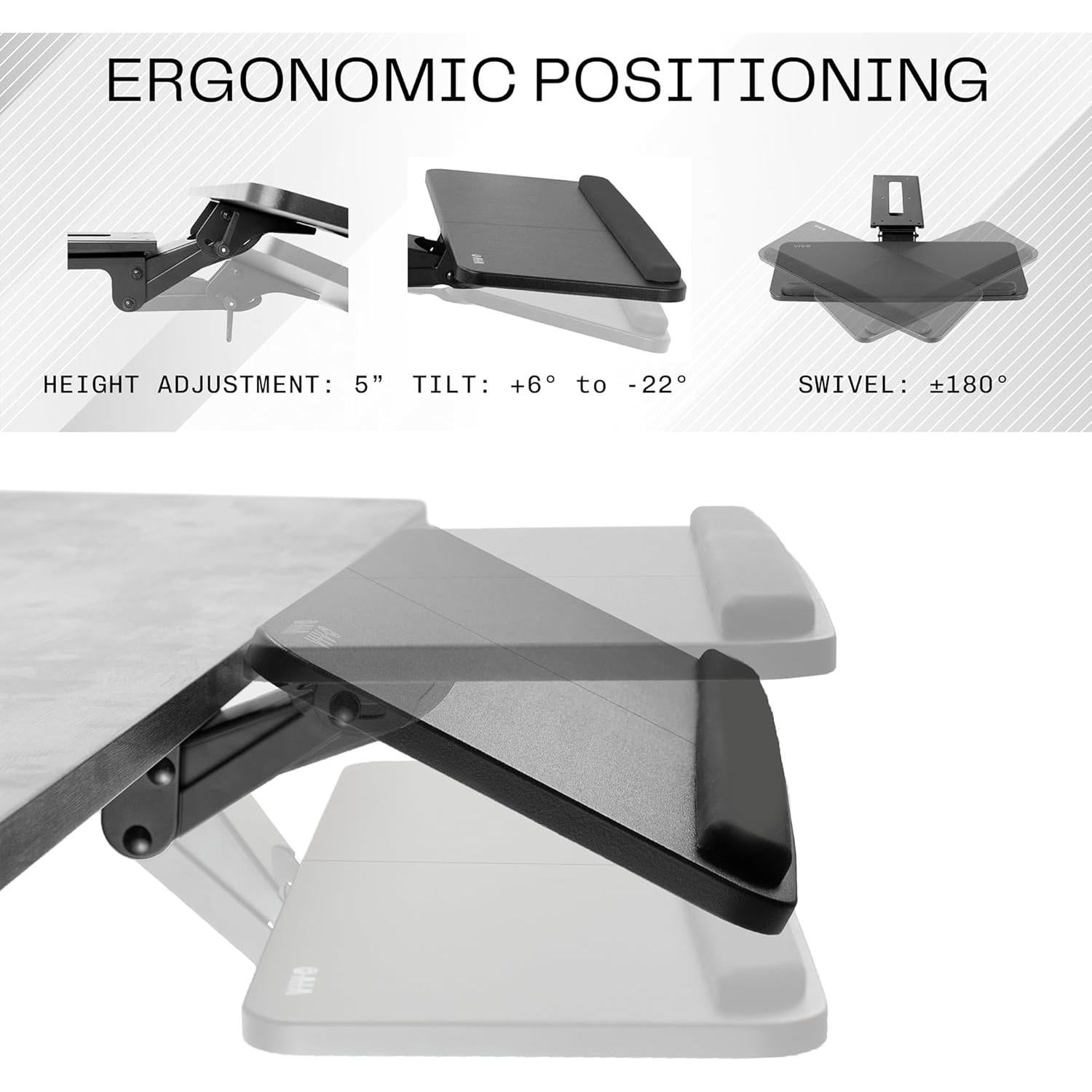 Bandeja Ergonómica VIVO para Teclado y Ratón 63.5x25.4cm