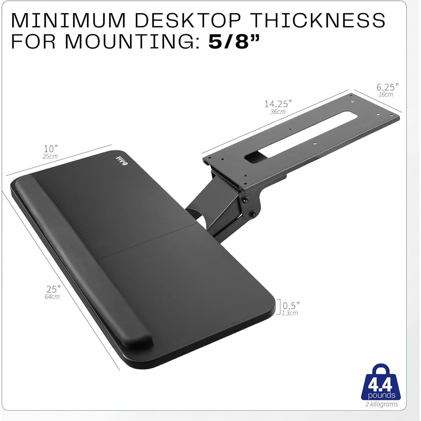 Bandeja Ergonómica VIVO para Teclado y Ratón 63.5x25.4cm