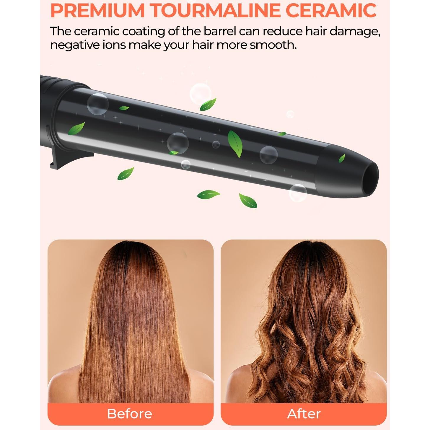 Set Rizador 5 en 1 Ohuhu Cerámico Intercambiable Negro